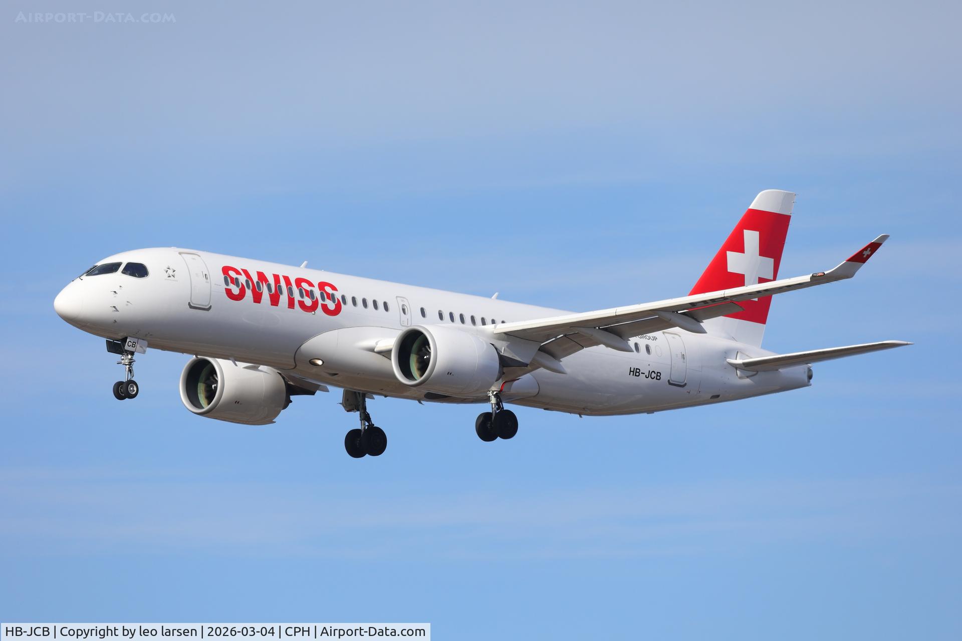 HB-JCB, 2017 Bombardier CSeries CS300 (BD-500-1A11) C/N 55011, Copenhagen 4.3.2026