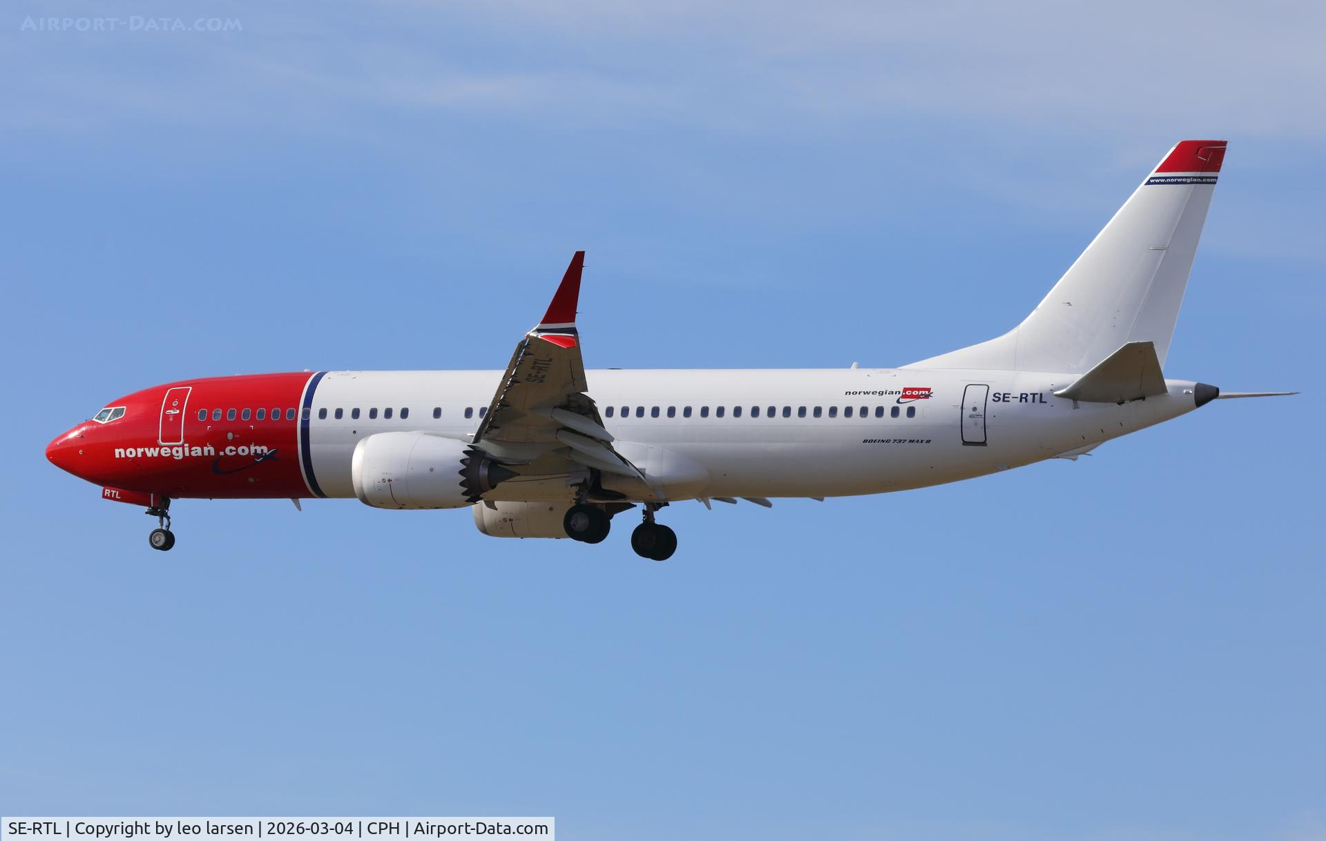 SE-RTL, 2023 Boeing 737-8 MAX C/N 62904, Copenhagen 4.3.2026