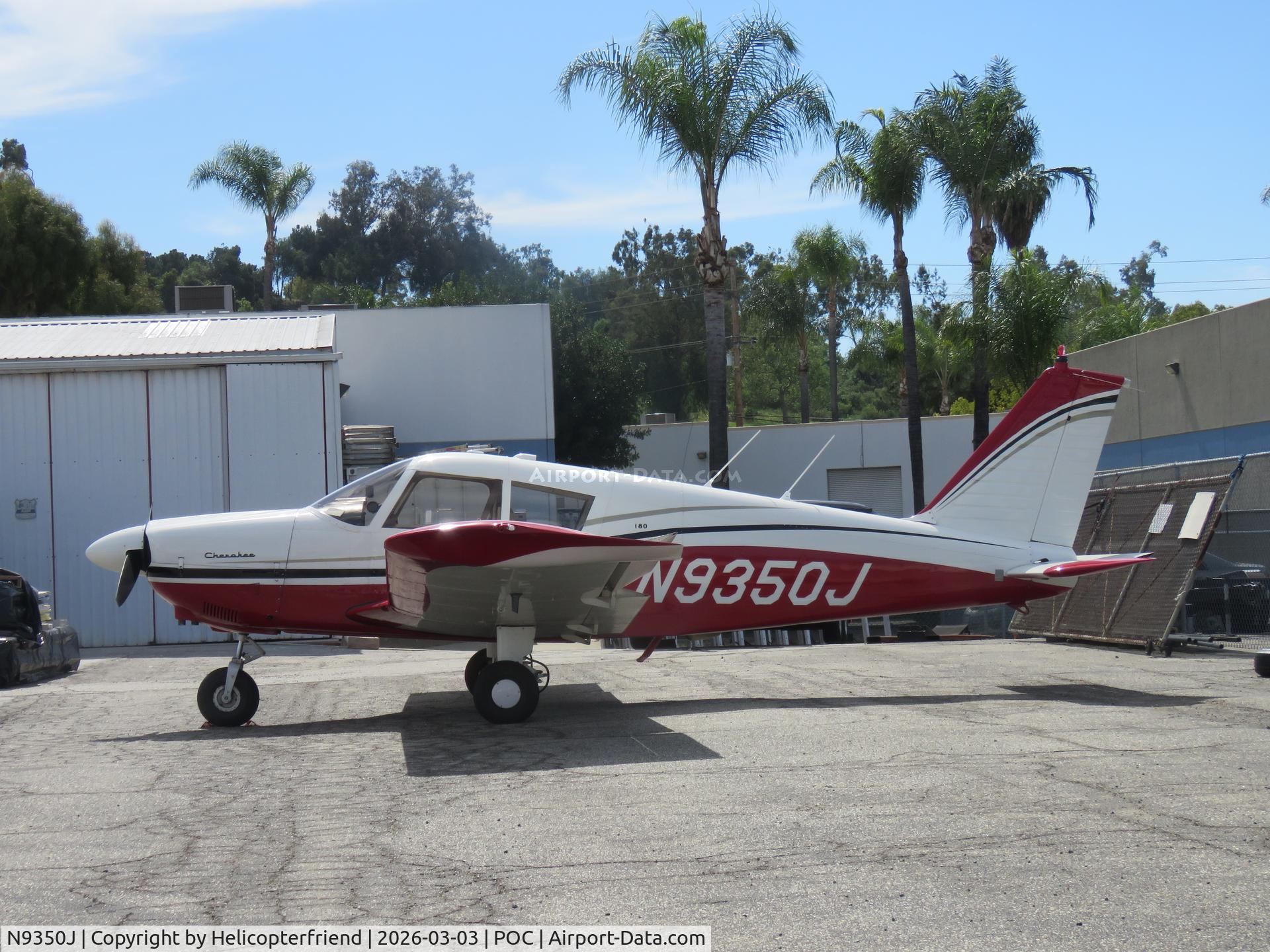 N9350J, 1966 Piper PA-28-180 Cherokee C/N 28-3448, Parked