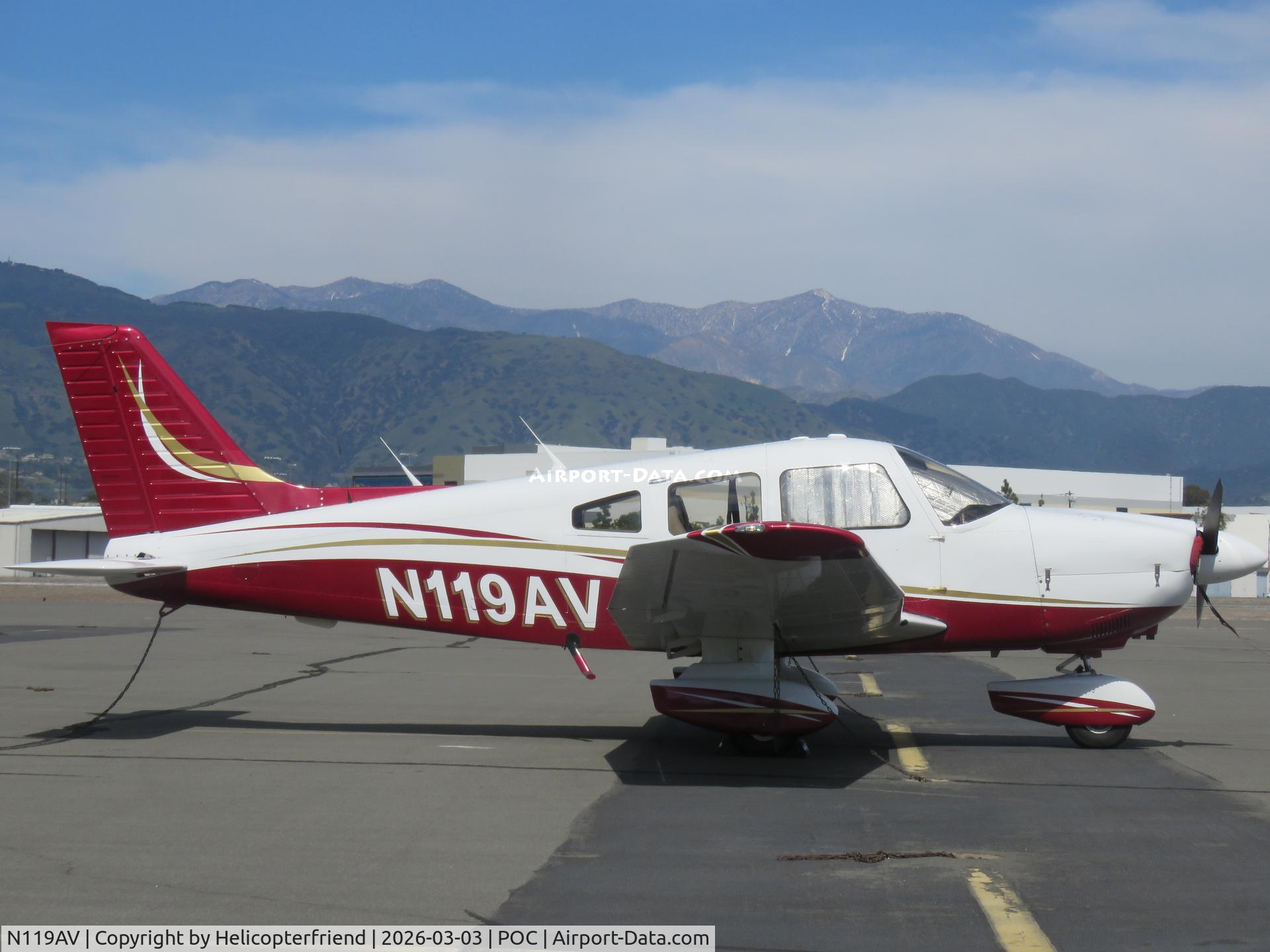 N119AV, 1984 Piper PA-28-181 Archer II C/N 28-8490079, Parked in transit parking