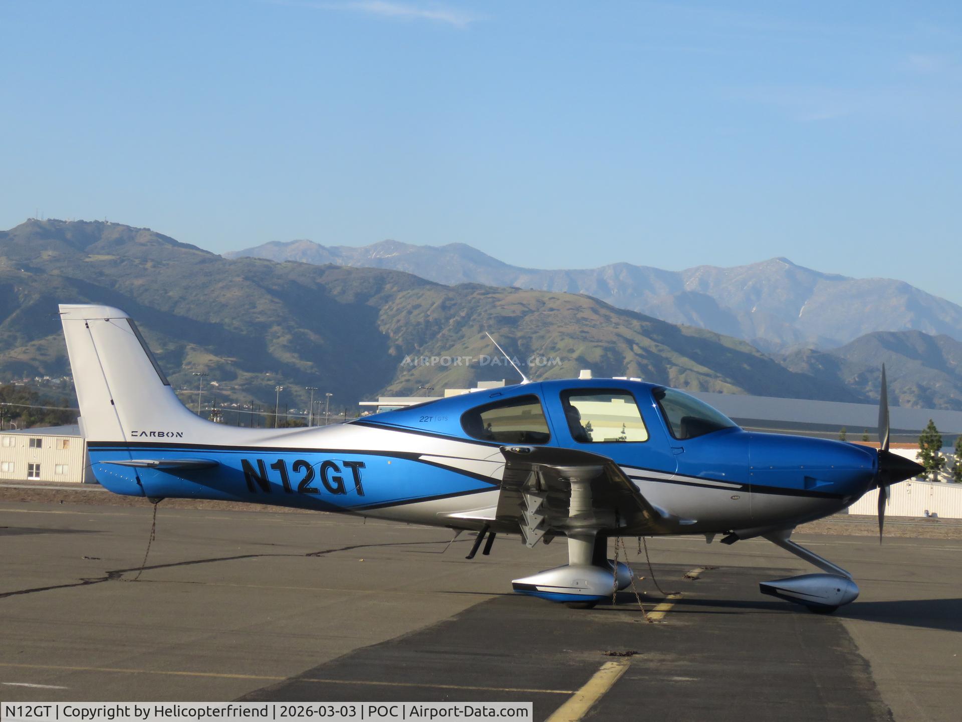 N12GT, 2016 Cirrus SR22T G5 C/N 1438, Parked in transit parking