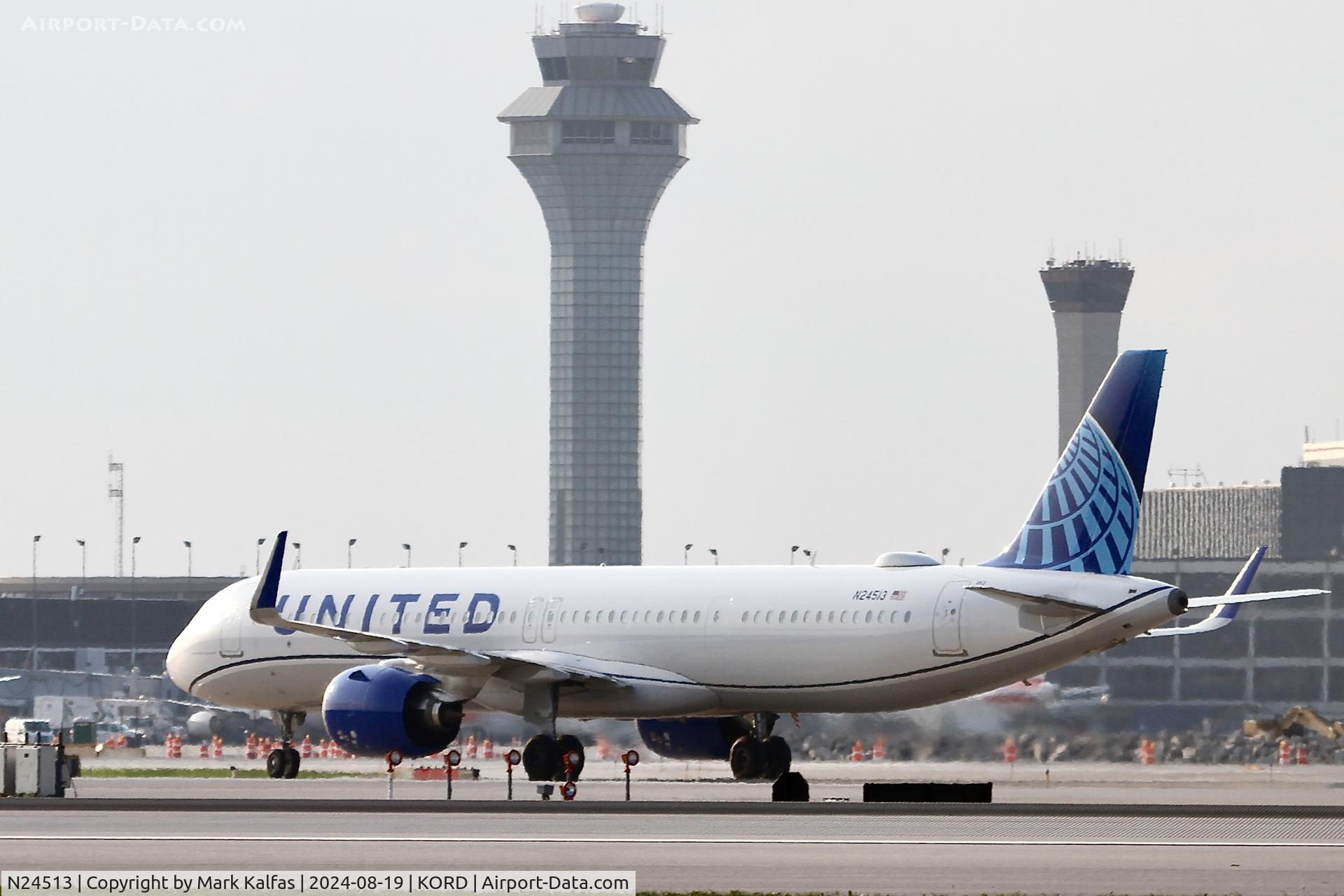 N24513, 2024 Airbus A321- 271NX C/N 11850, A21N United Airlines A321- 271NX N24513 arriving at KORD