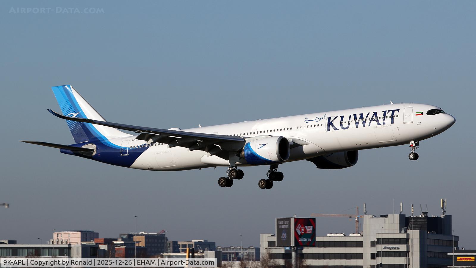 9K-APL, 2024 Airbus A330-941 C/N 2093, at eham