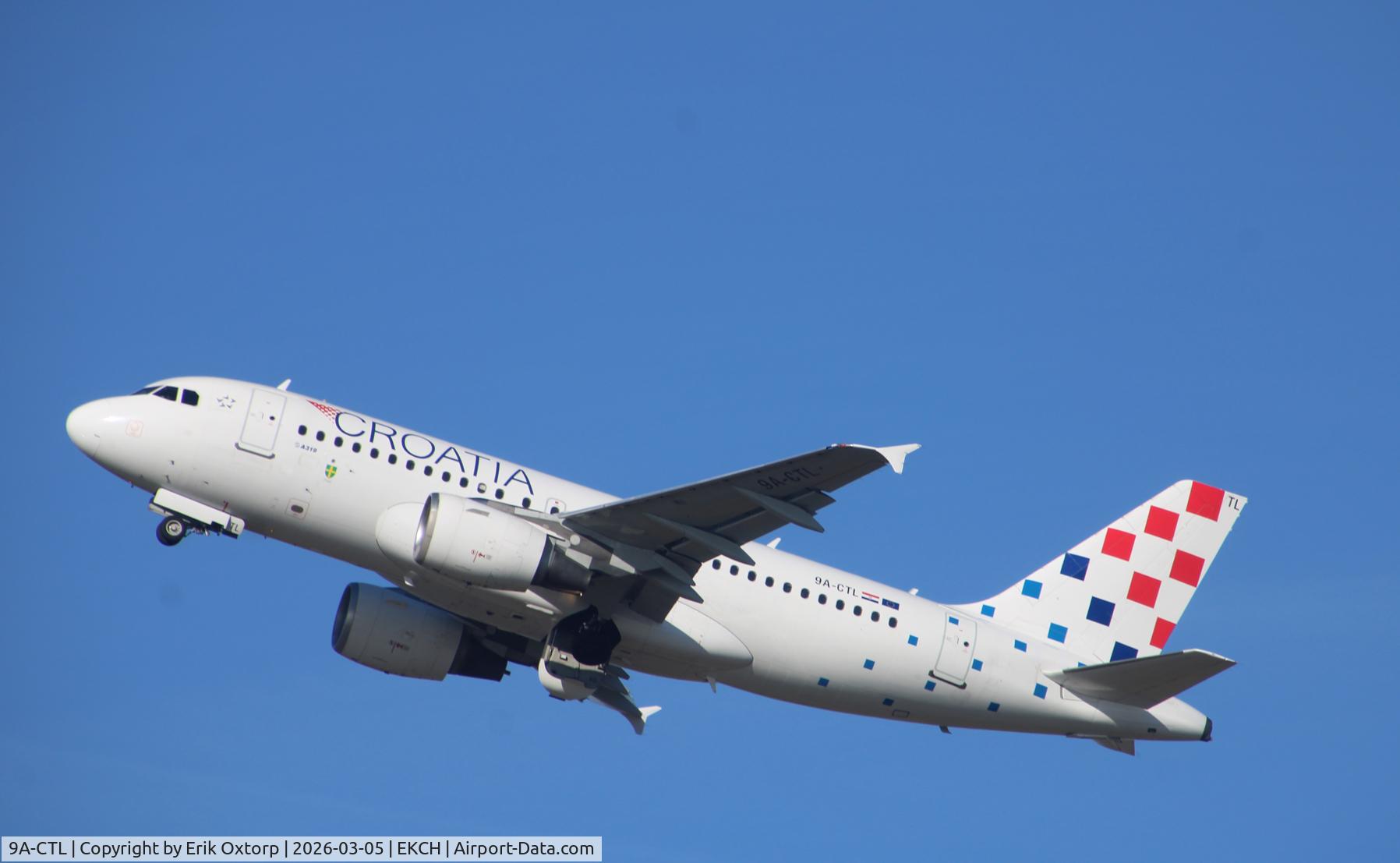 9A-CTL, 2000 Airbus A319-112 C/N 1252, 9A-CTL takeoff rw 22R