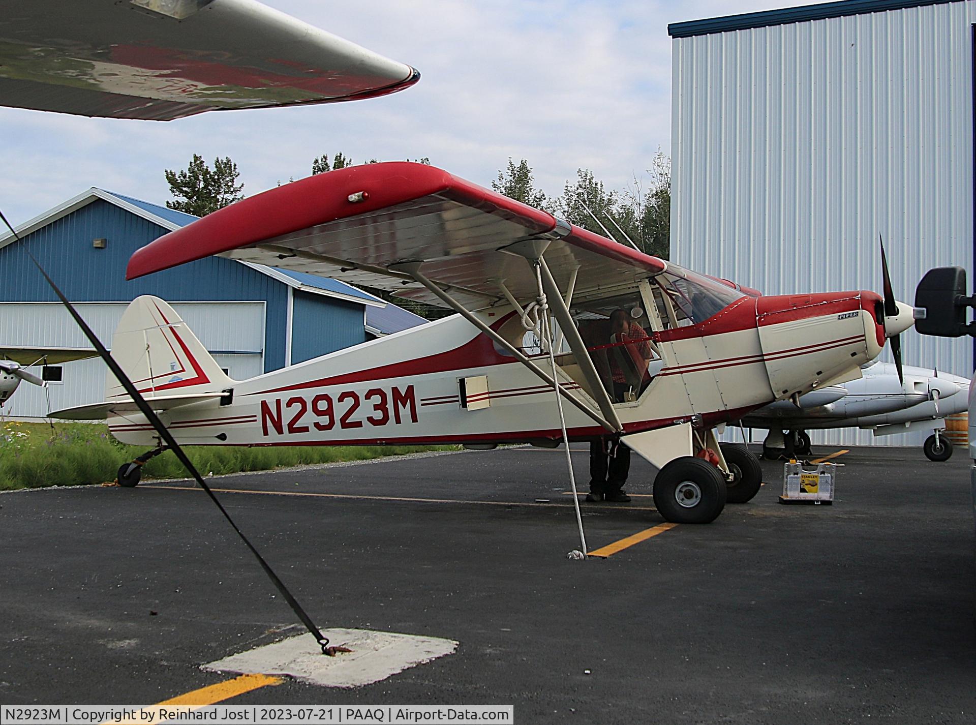 N2923M, 1946 Piper PA-12 Super Cruiser C/N 12-1429, With a transparent door at Palmer, AK