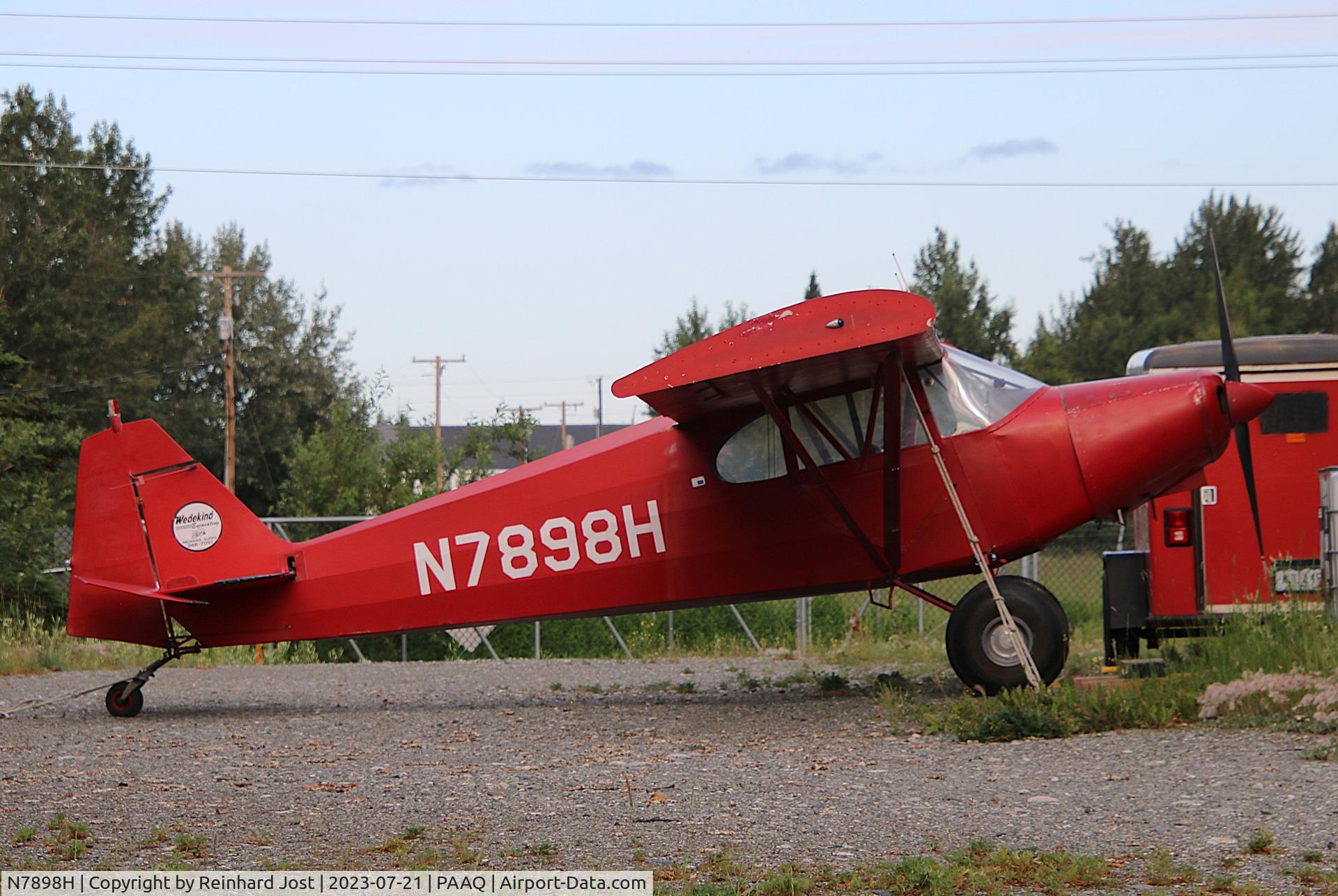 N7898H, 1946 Piper PA-12 Super Cruiser C/N 12-802, 1946-build PA-12 Super Cruiser in high visibility colors at Palmer, AK