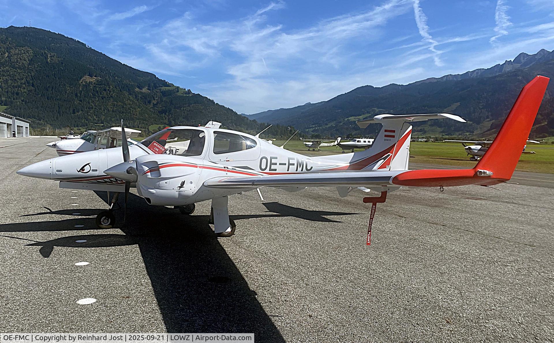 OE-FMC, 2005 Diamond DA 42-VI C/N 42-027, Grim-looking Twin Star (ex-OE-VPY / D-GCAE / OE-FEM) at Zell am See, Austria