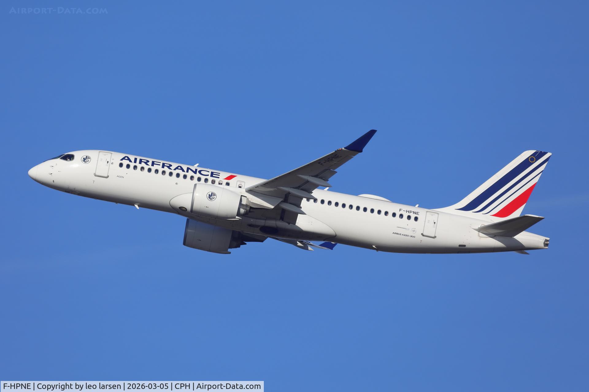 F-HPNE, 2023 Airbus A220-300 C/N 55233, Copenhagen 5.3.2026