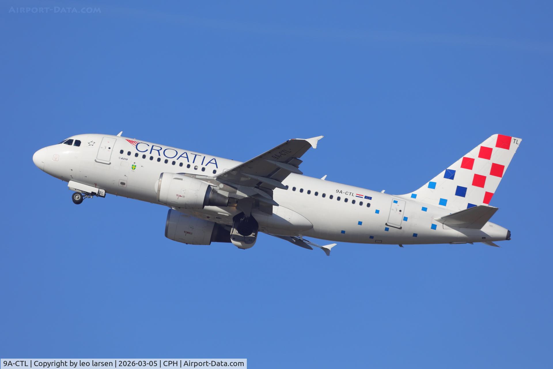 9A-CTL, 2000 Airbus A319-112 C/N 1252, Copenhagen 5.3.2016