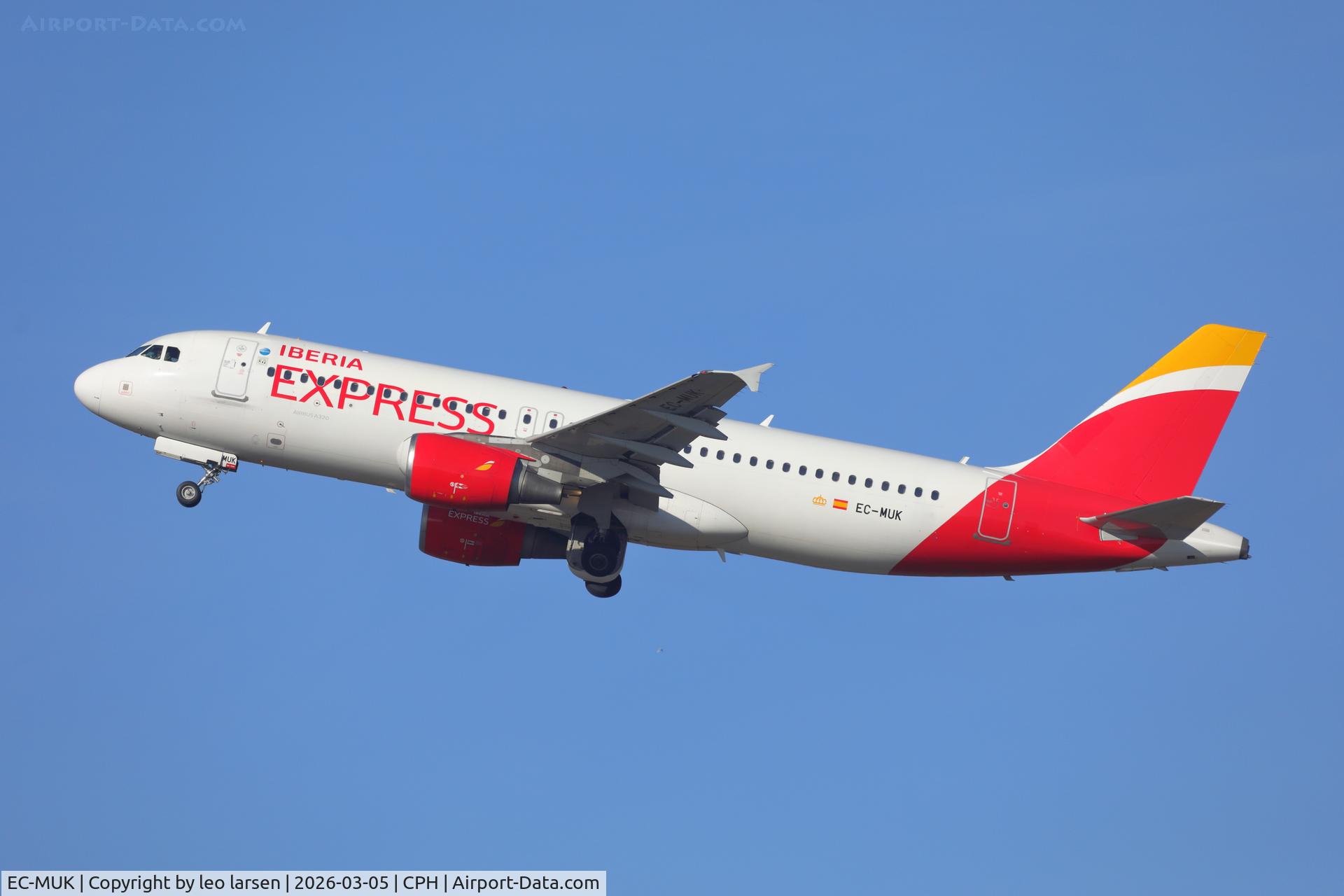 EC-MUK, 2007 Airbus A320-214 C/N 3293, Copenhagen 5.3.2026