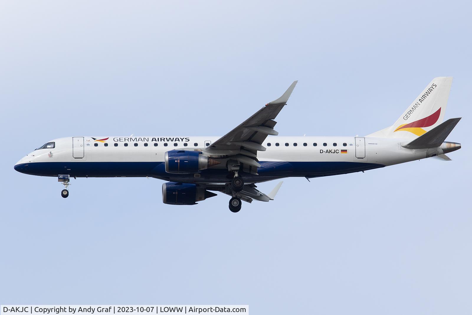 D-AKJC, 2008 Embraer 190LR (ERJ-190-100LR) C/N 189, German Airways EMB190