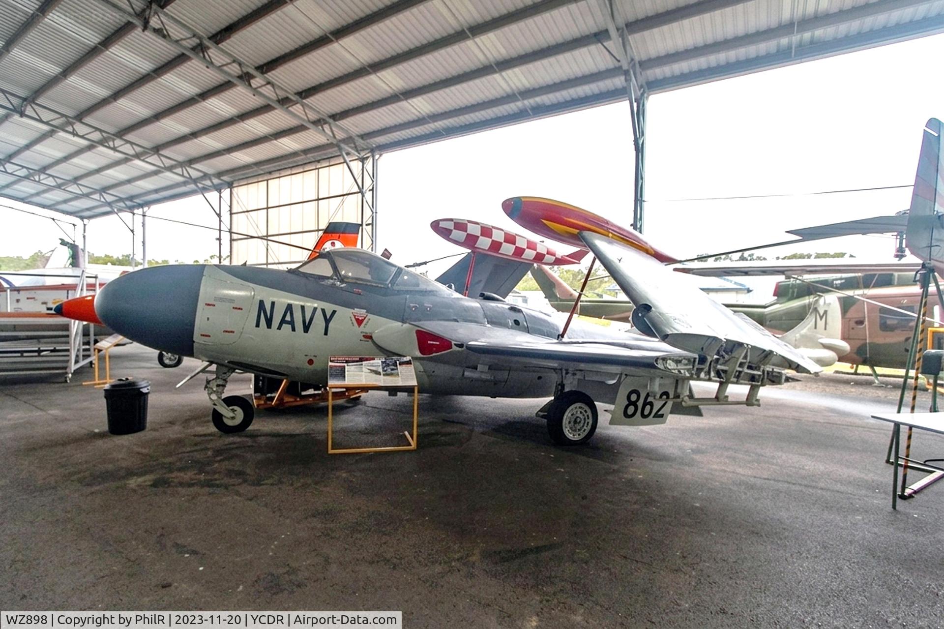 WZ898, De Havilland DH-112 Venom FAW.53 C/N 12755, WZ898 1951 DH112 Sea Venom FAW Mk 53 RAN Queensland Aviation Museum Caloundra 