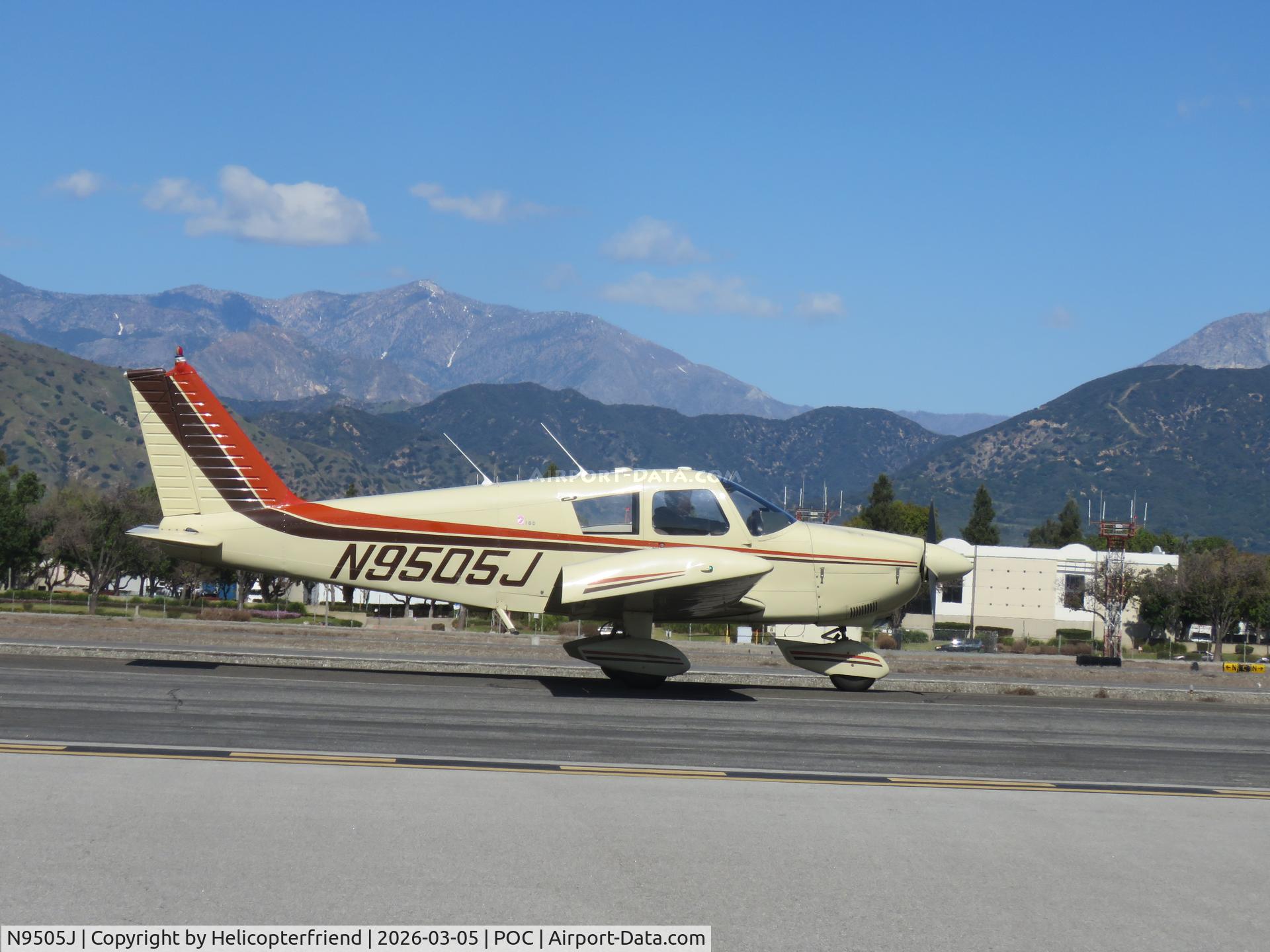 N9505J, 1966 Piper PA-28-180C Cherokee C/N 28-3626, On taxiway Sierra