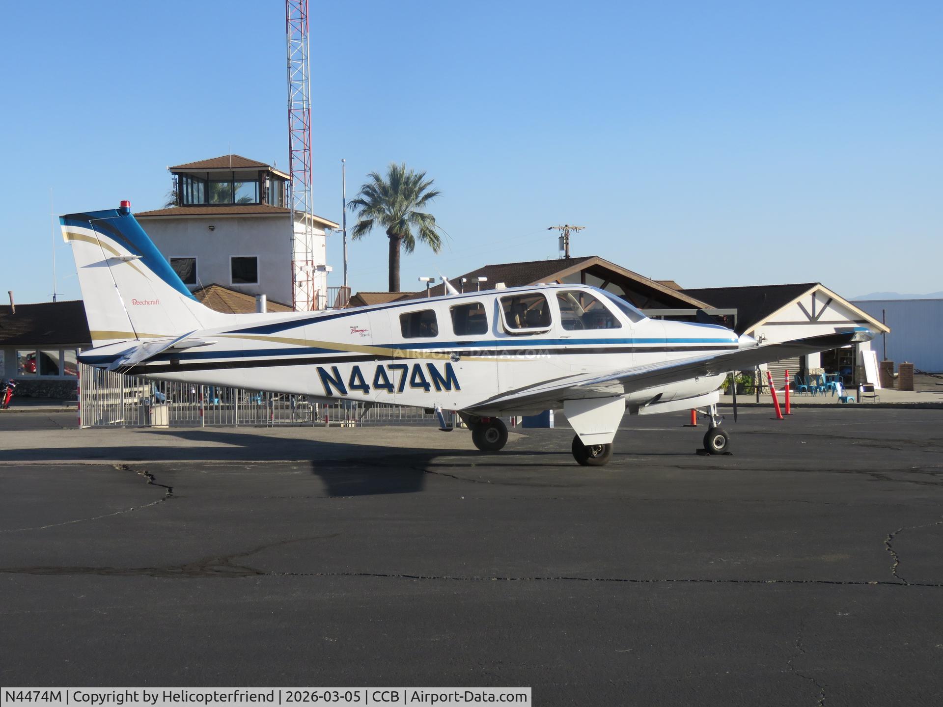 N4474M, 2001 Raytheon Aircraft Company B36TC Bonanza C/N EA-674, Parked by Admin Bldg