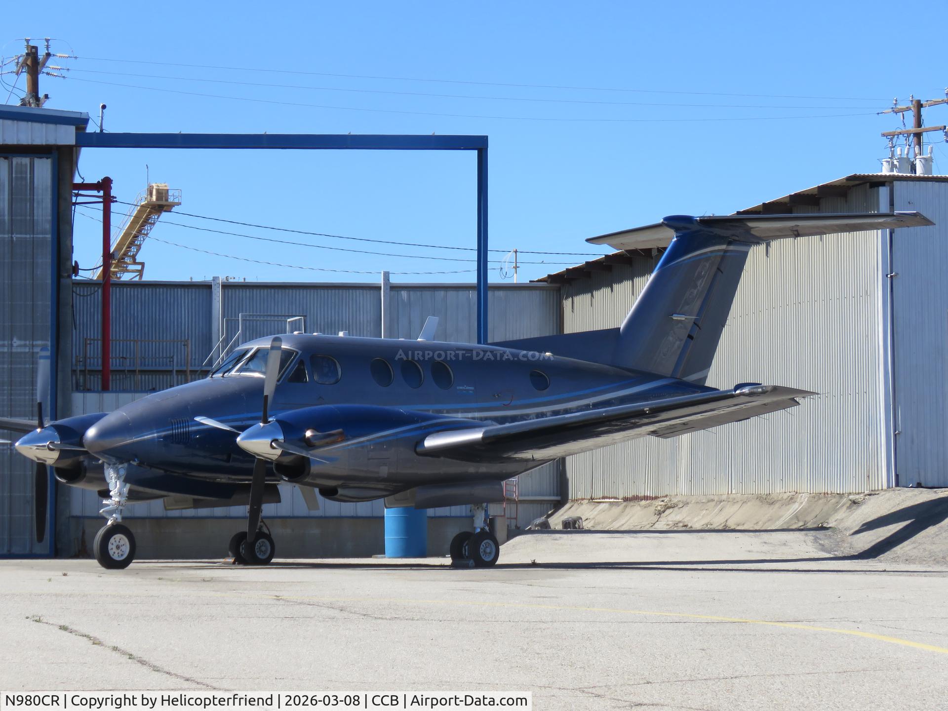 N980CR, 1979 Beech F90 King Air C/N LA-23, Parked by paint shop
