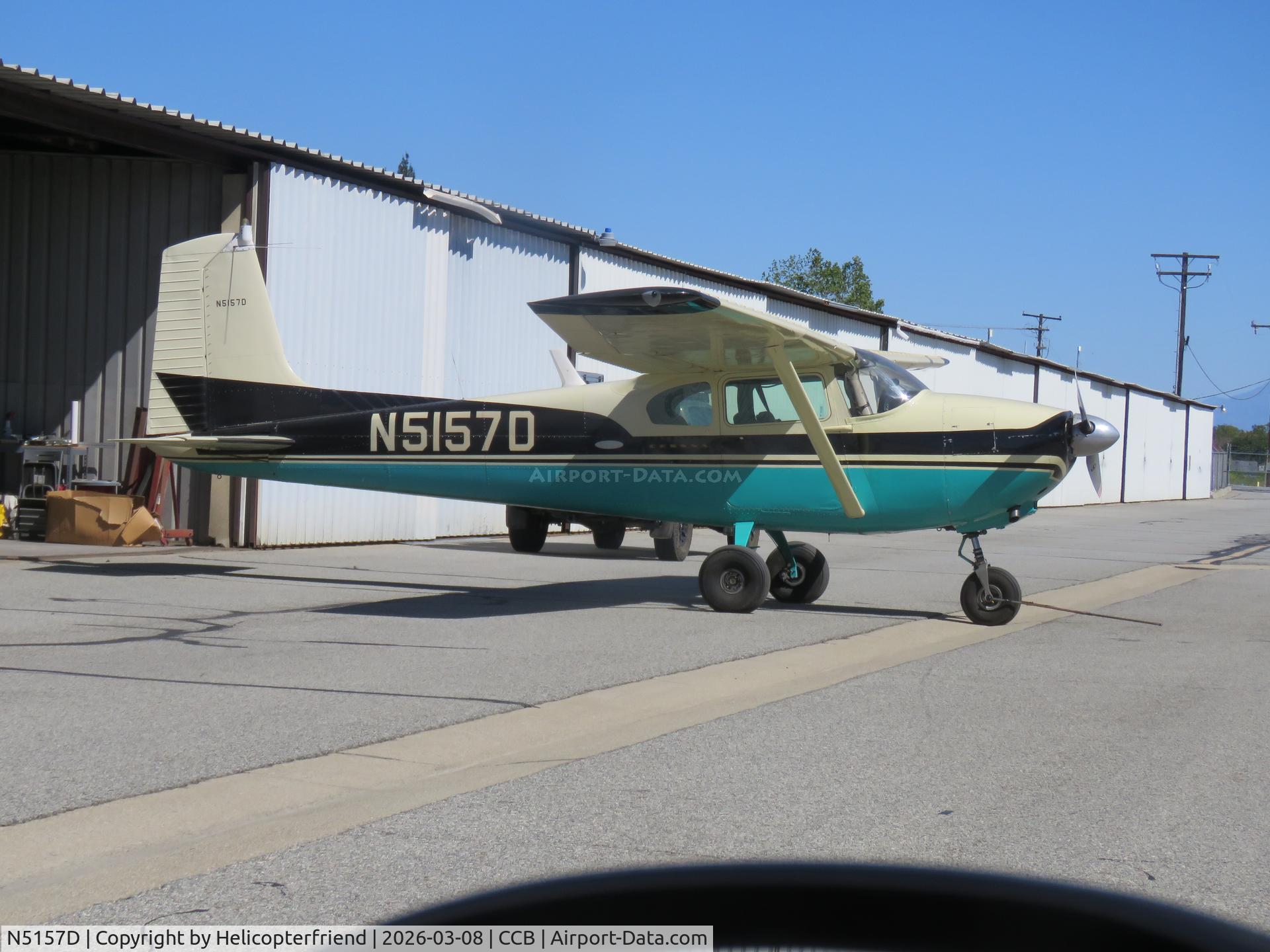 N5157D, 1958 Cessna 182A Skylane C/N 51257, Pulled out for hanger cleaning