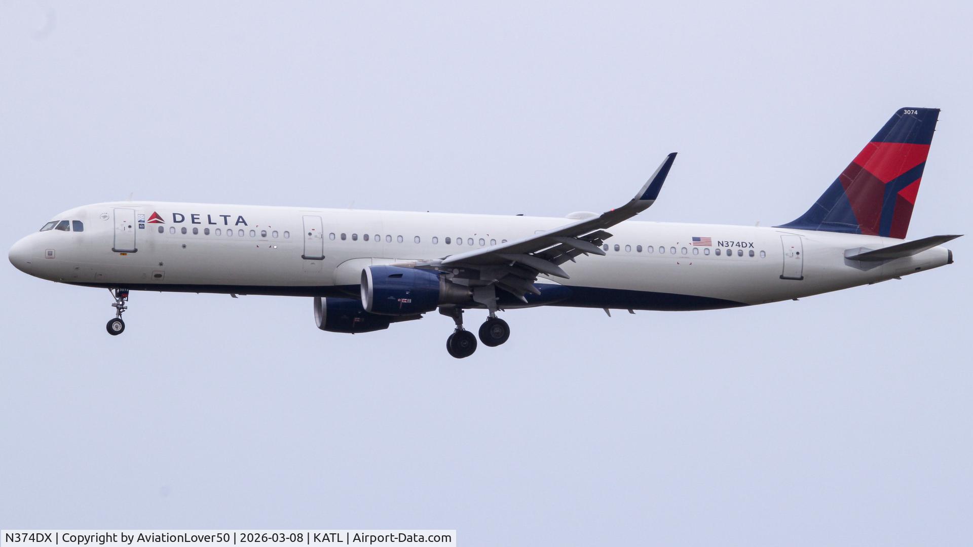 N374DX, 2019 Airbus A321-211 C/N 8810, Delta A321