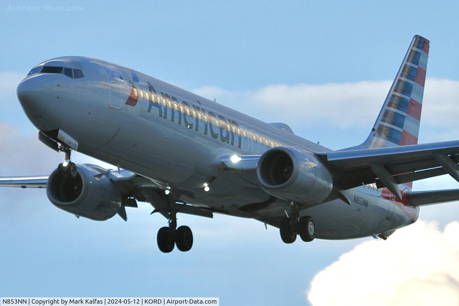 N853NN, 2010 Boeing 737-823 C/N 31105, B738 American Airlines Boeing 737-823 N853NN, 28C approach KORD.