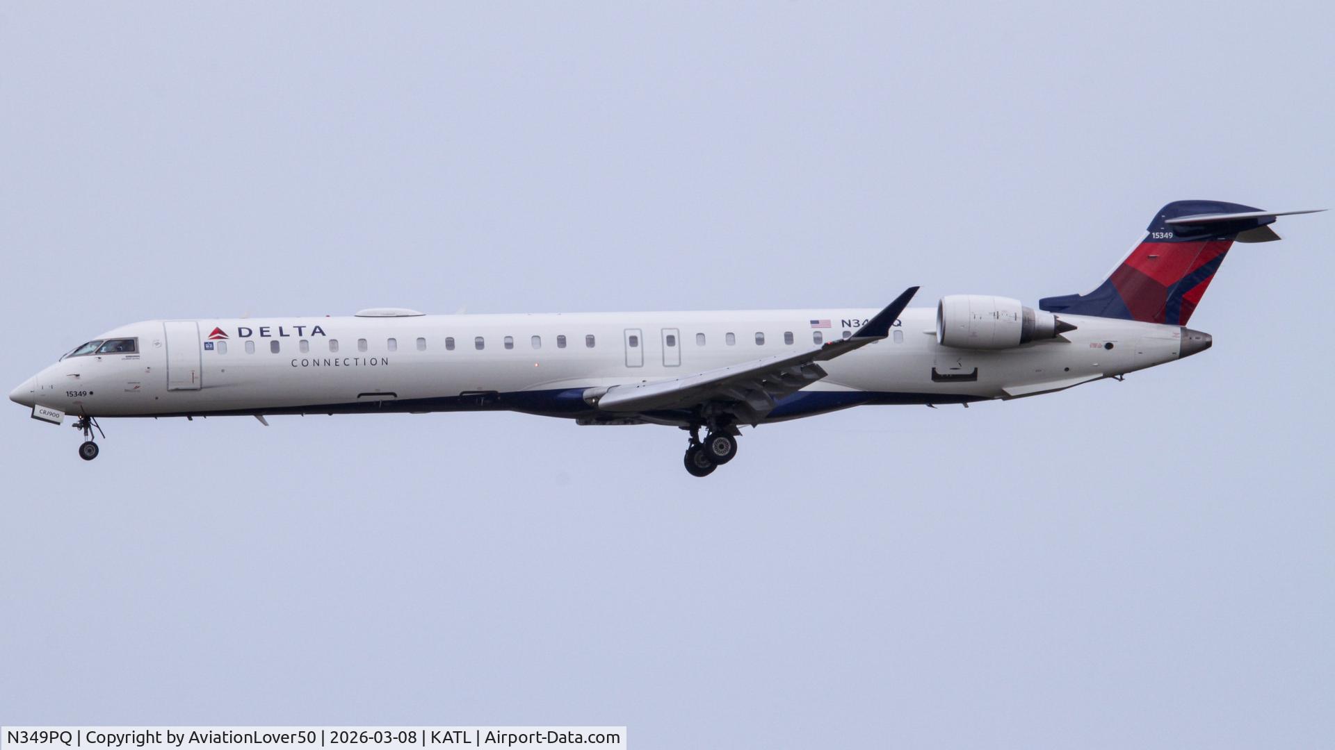 N349PQ, 2015 Bombardier CRJ-900ER (CL-600-2D24) C/N 15349, Delta CRJ9
