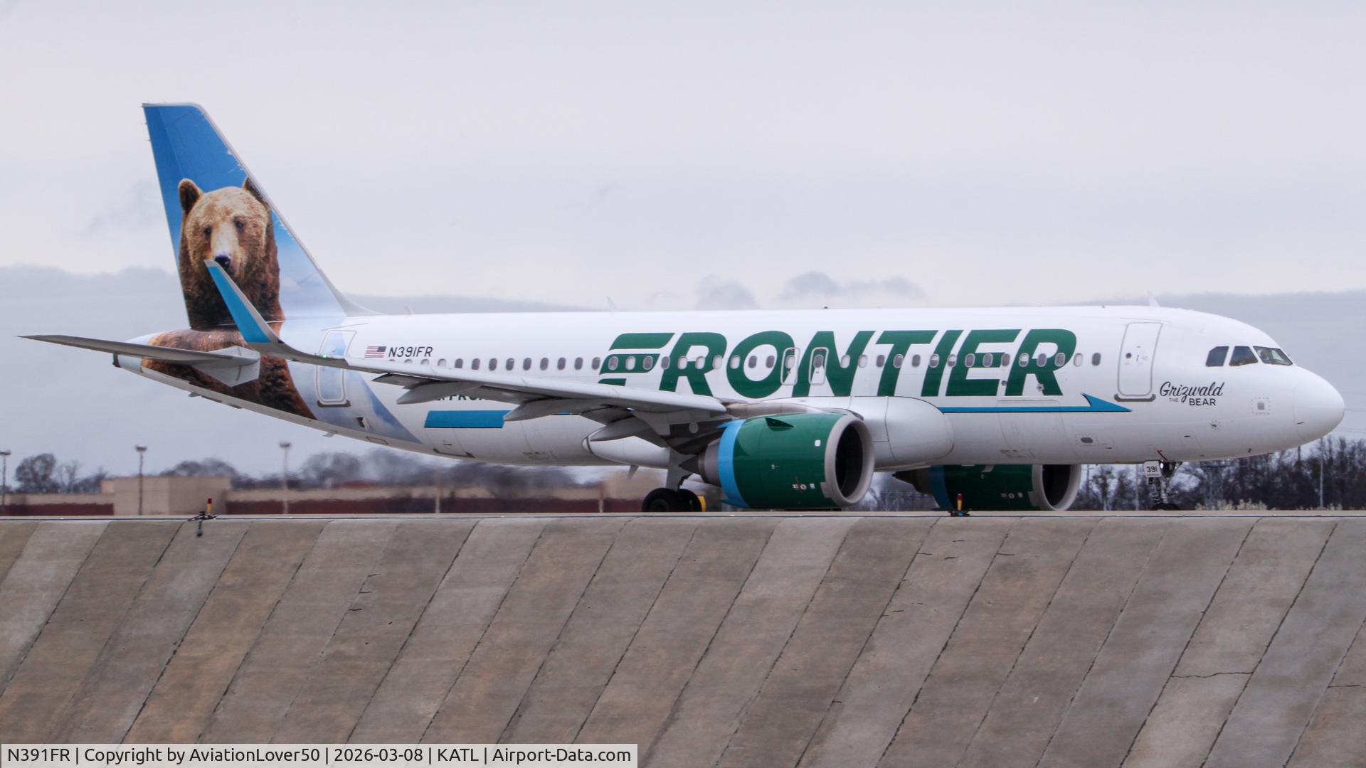 N391FR, 2022 Airbus A320-251N C/N 10838, Frontier A320neo Grizwald the Bear