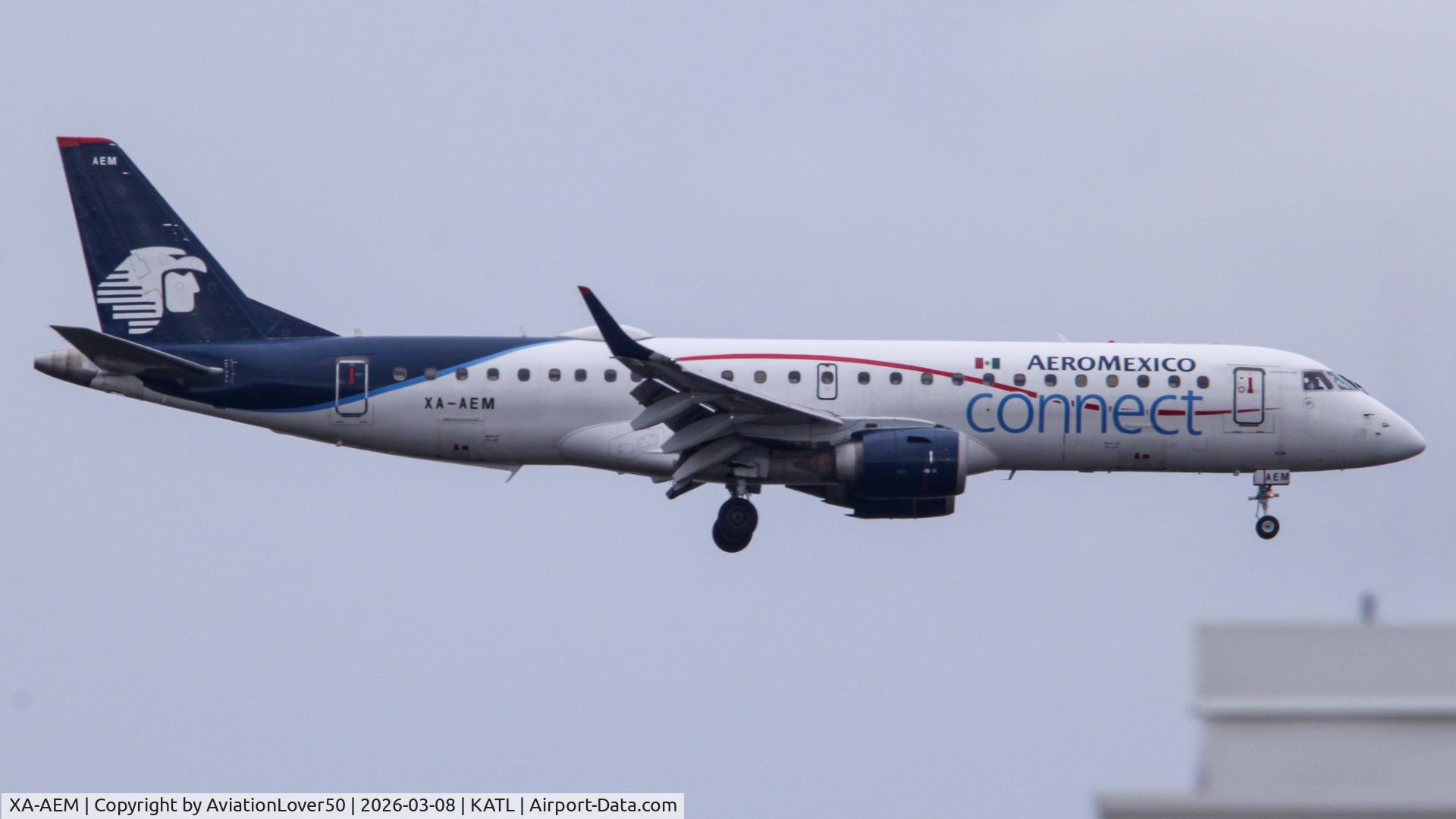 XA-AEM, 2007 Embraer 190LR (ERJ-190-100LR) C/N 19000110, Aeromexico Connect E190