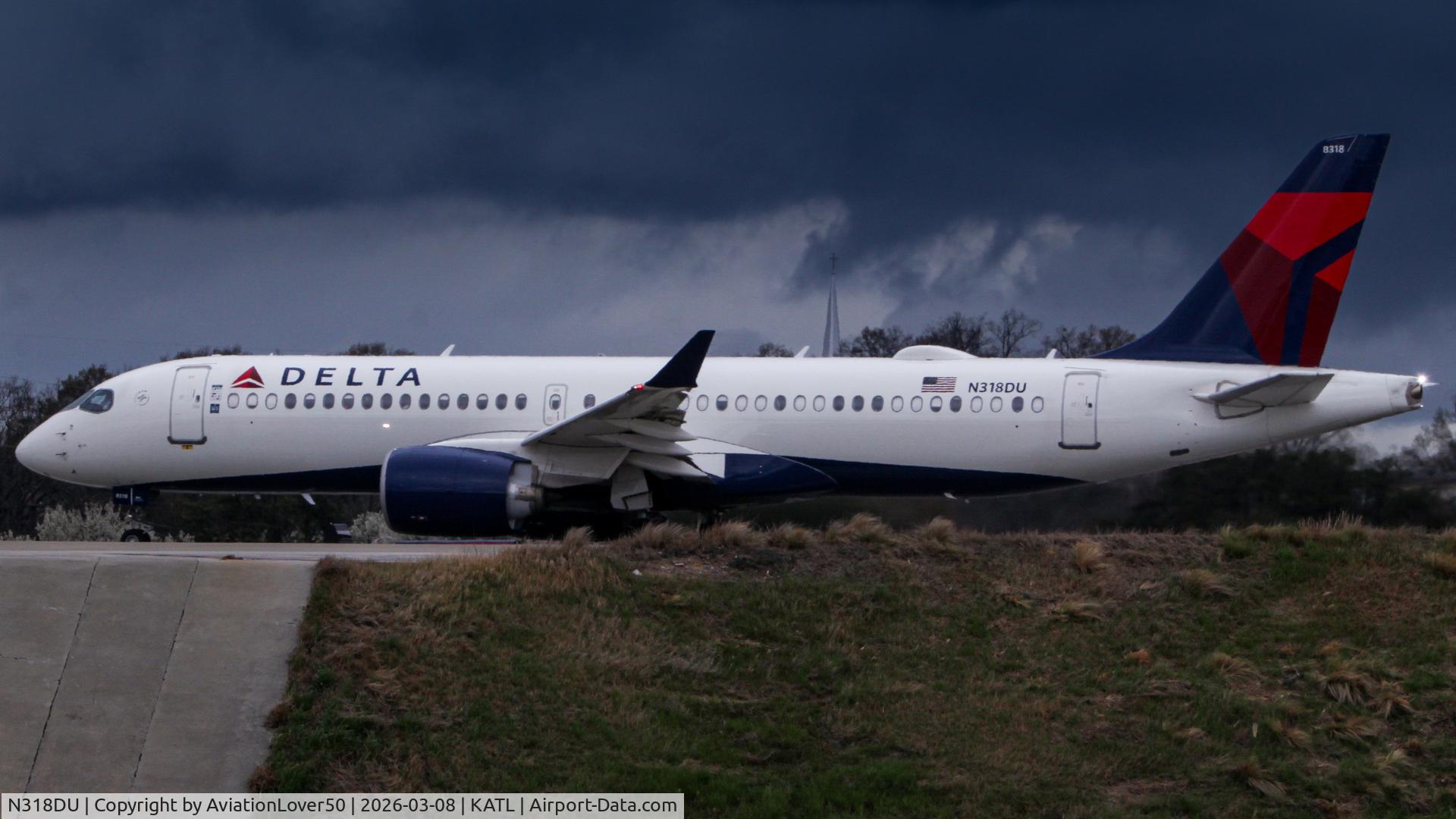 N318DU, 2023 Airbus A220-371 C/N 55220, Delta A223