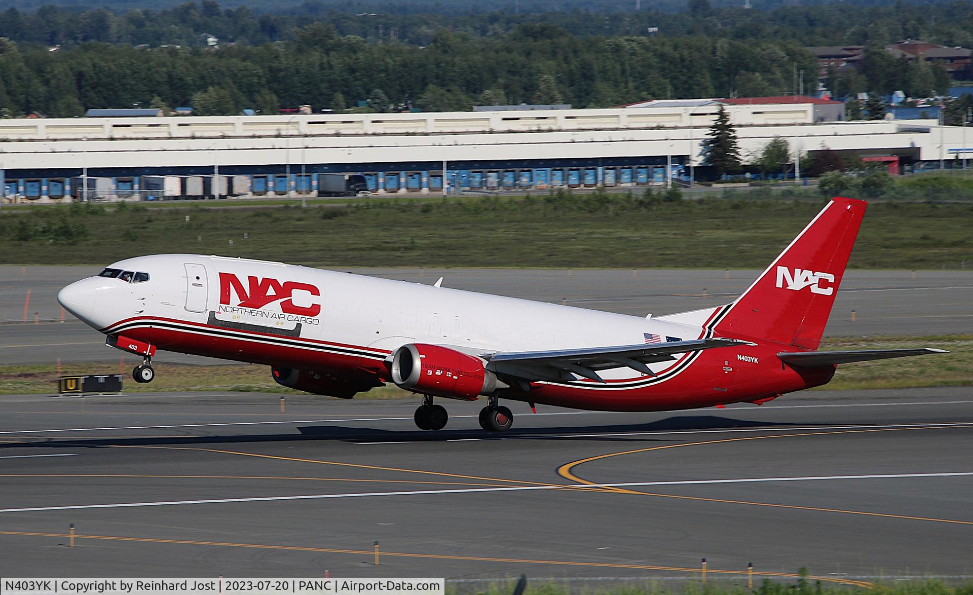 N403YK, 1992 Boeing 737-436(SF) C/N 25842, Northern Air Cargo B-737 taking off at Anchorage International, AK
