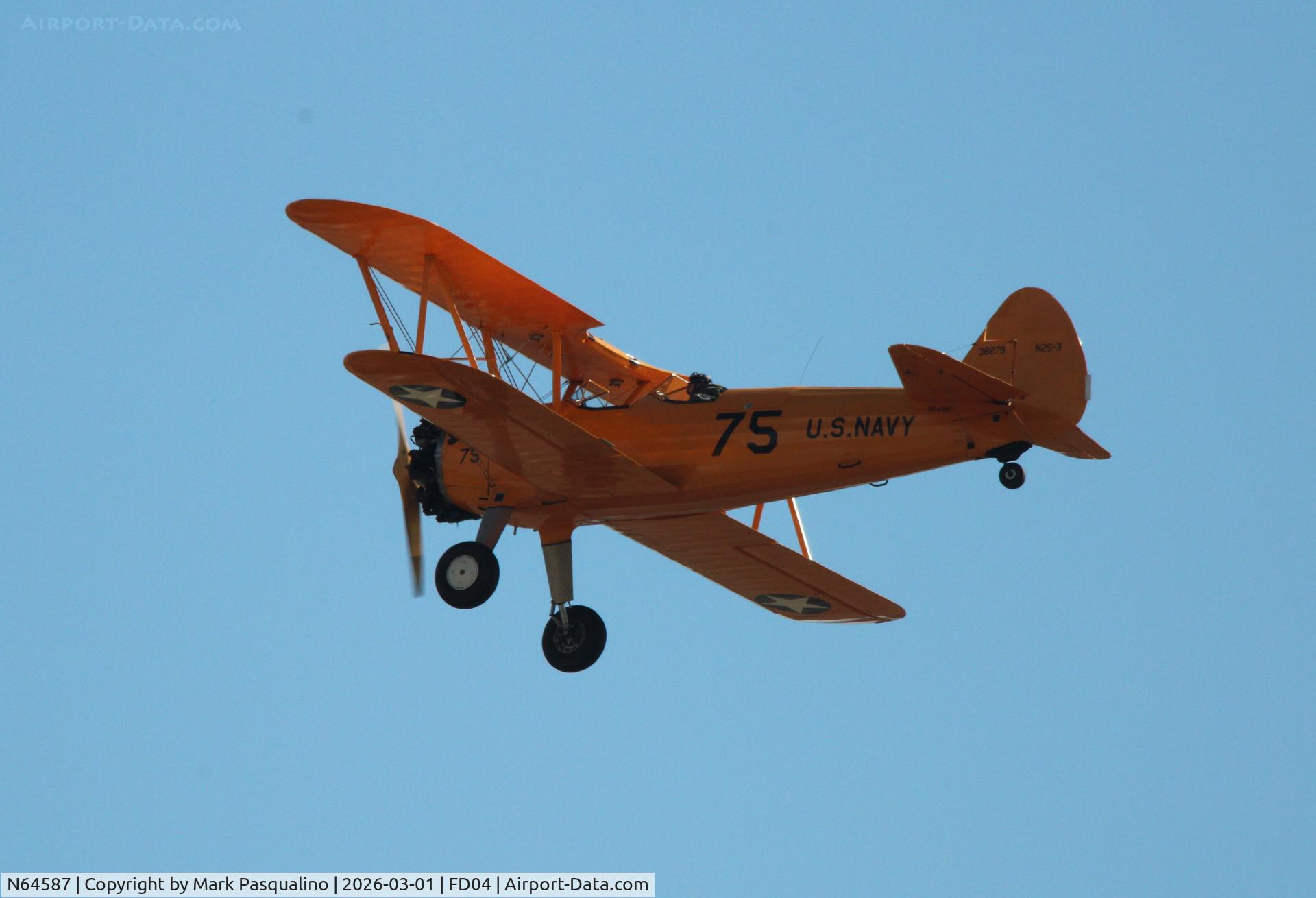 N64587, 1943 Boeing B75N1 C/N 75-7900, Stearman