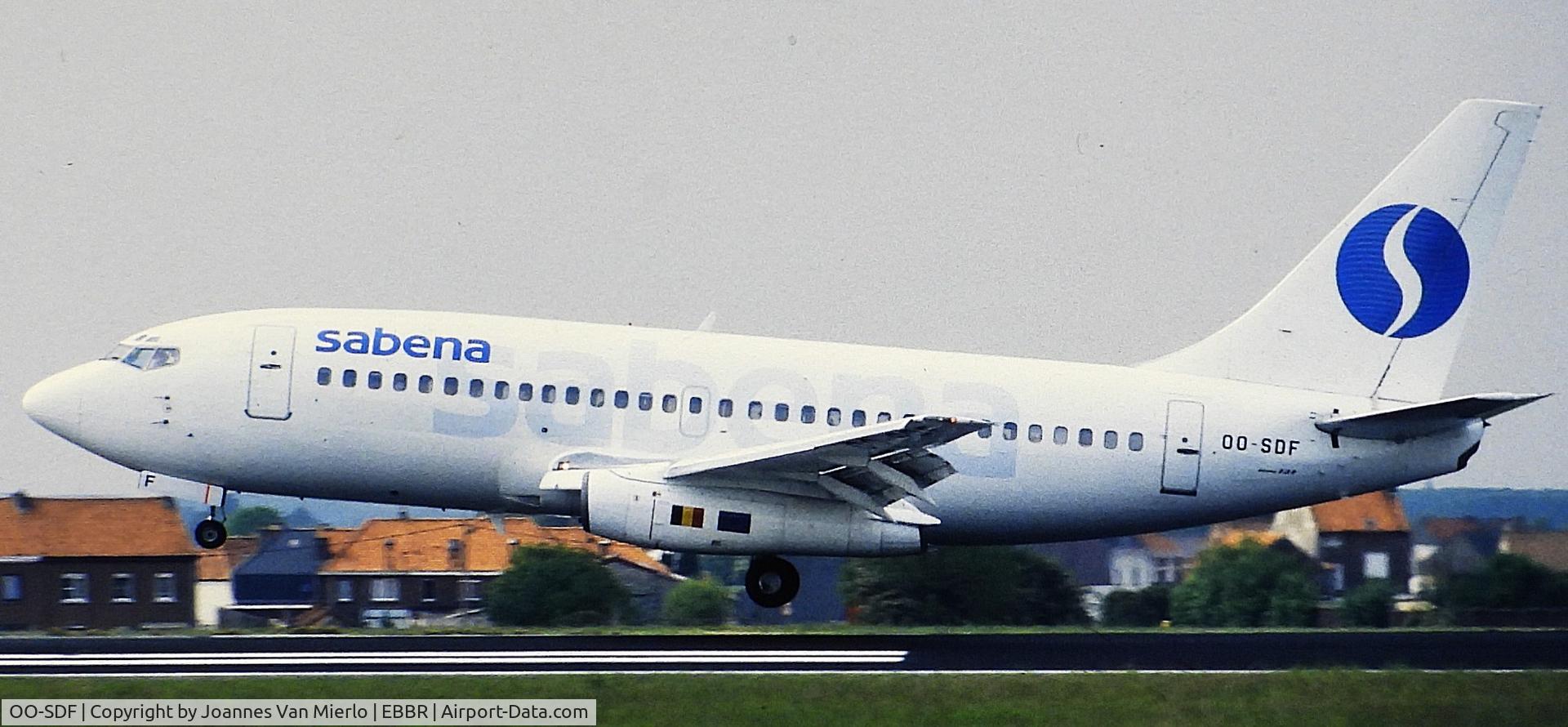 OO-SDF, 1974 Boeing 737-229 C/N 20912, ex-slide