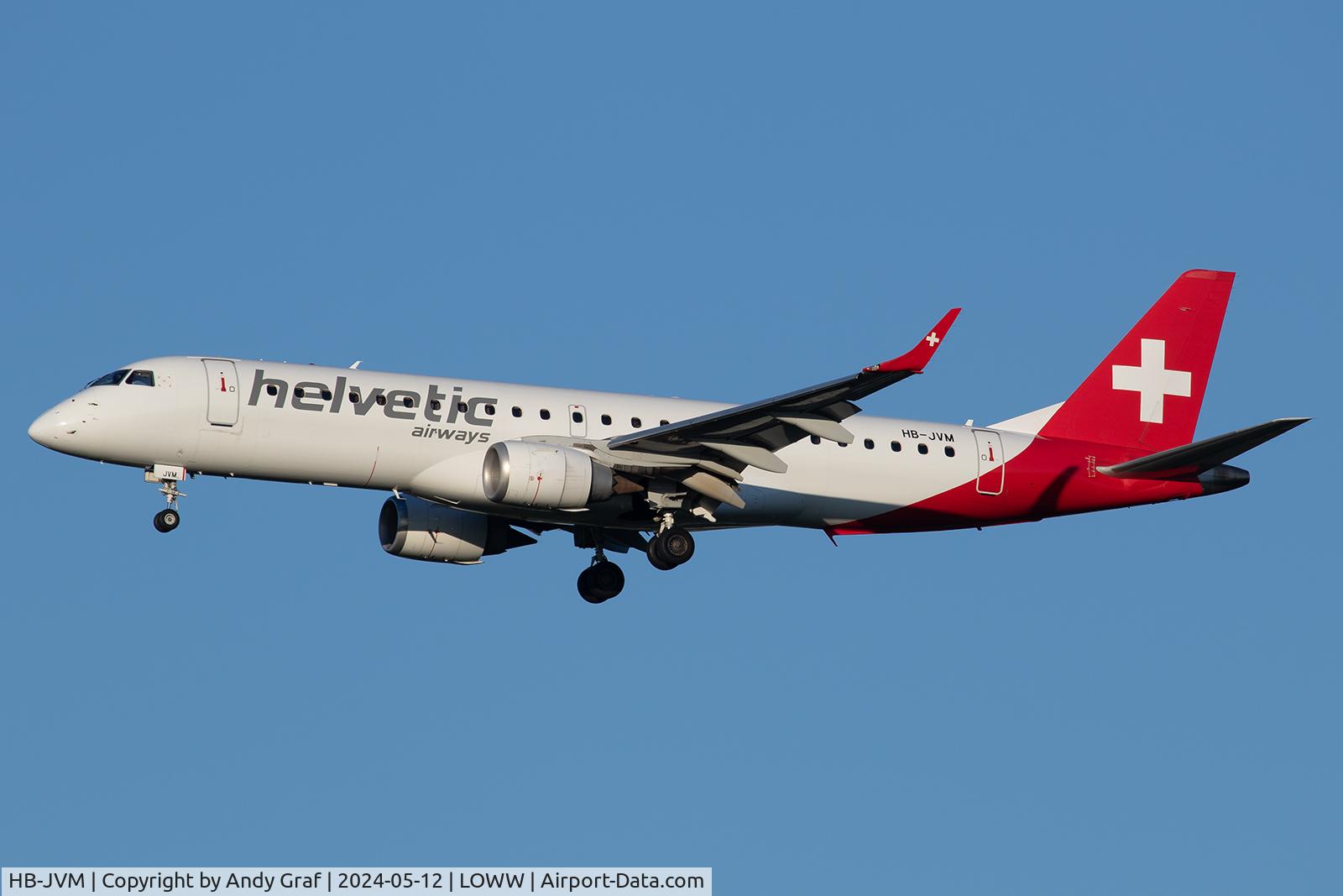 HB-JVM, 2010 Embraer 190LR (ERJ-190-100LR) C/N 19000349, Helvetic EMB190