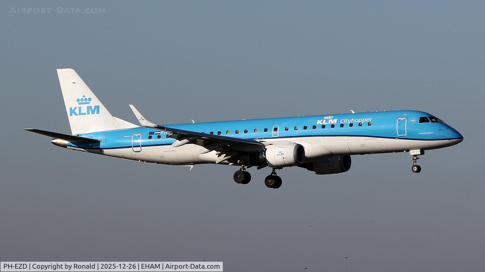 PH-EZD, 2009 Embraer 190LR (ERJ-190-100LR) C/N 19000279, at eham