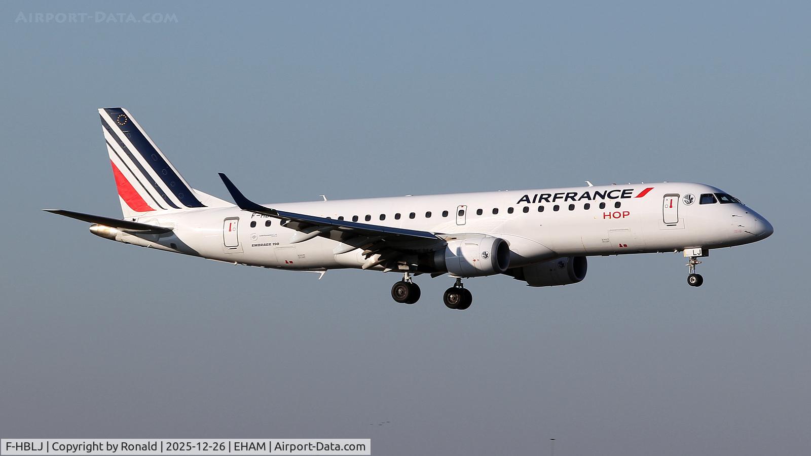 F-HBLJ, 2009 Embraer 190AR (ERJ-190-100IGW) C/N 19000311, at eham