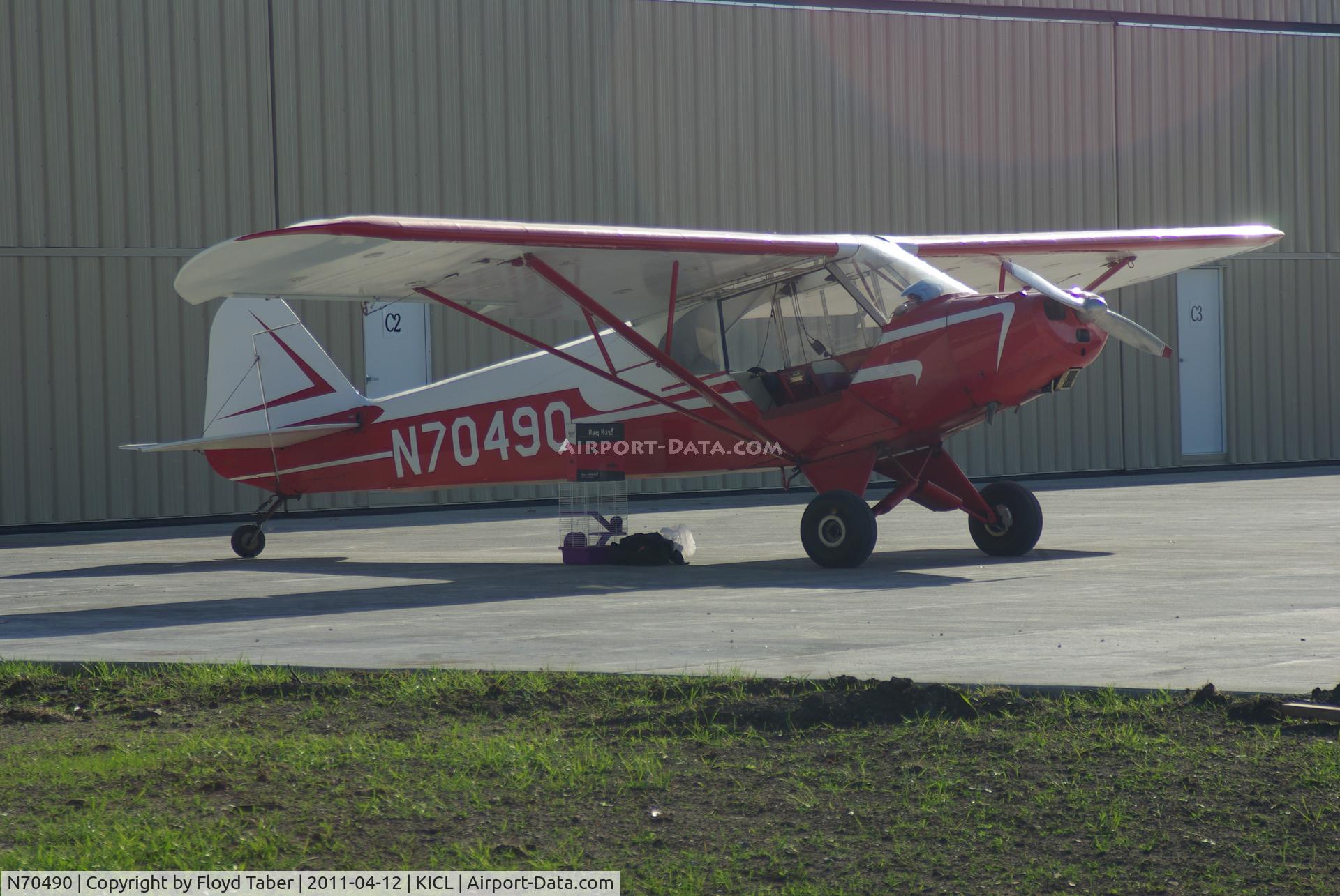 N70490, 1946 Piper J3C-65 Cub C/N 17493, On the ramp