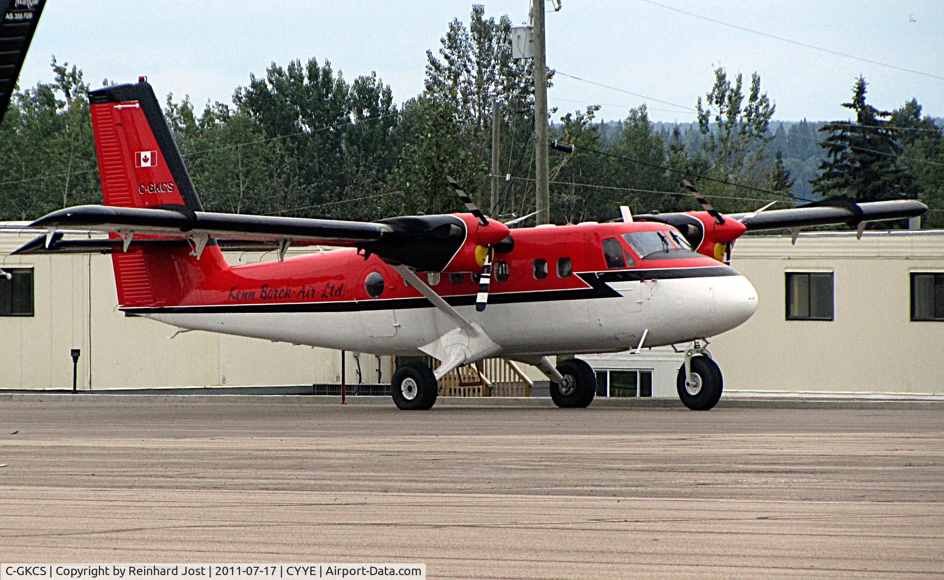 C-GKCS, 1980 De Havilland Canada DHC-6-300 Twin Otter C/N 693, This Twin Otter with Kenn Borek Air titles has a long history: earlier registrations were HP-1196AP / C-GKBE / VP-LVS / 8Q-KBE / 8Q-MAA.