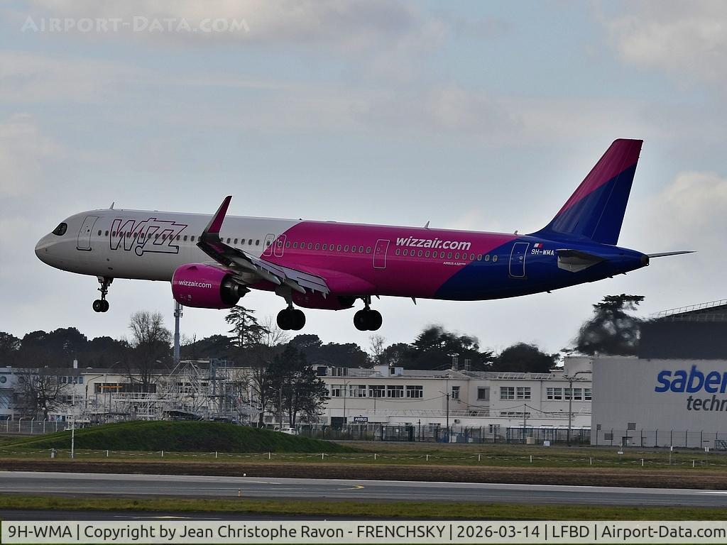 9H-WMA, 2025 Airbus A321-271NX C/N 12547, Rome (FCO)	Bordeaux (BOD)	W46199