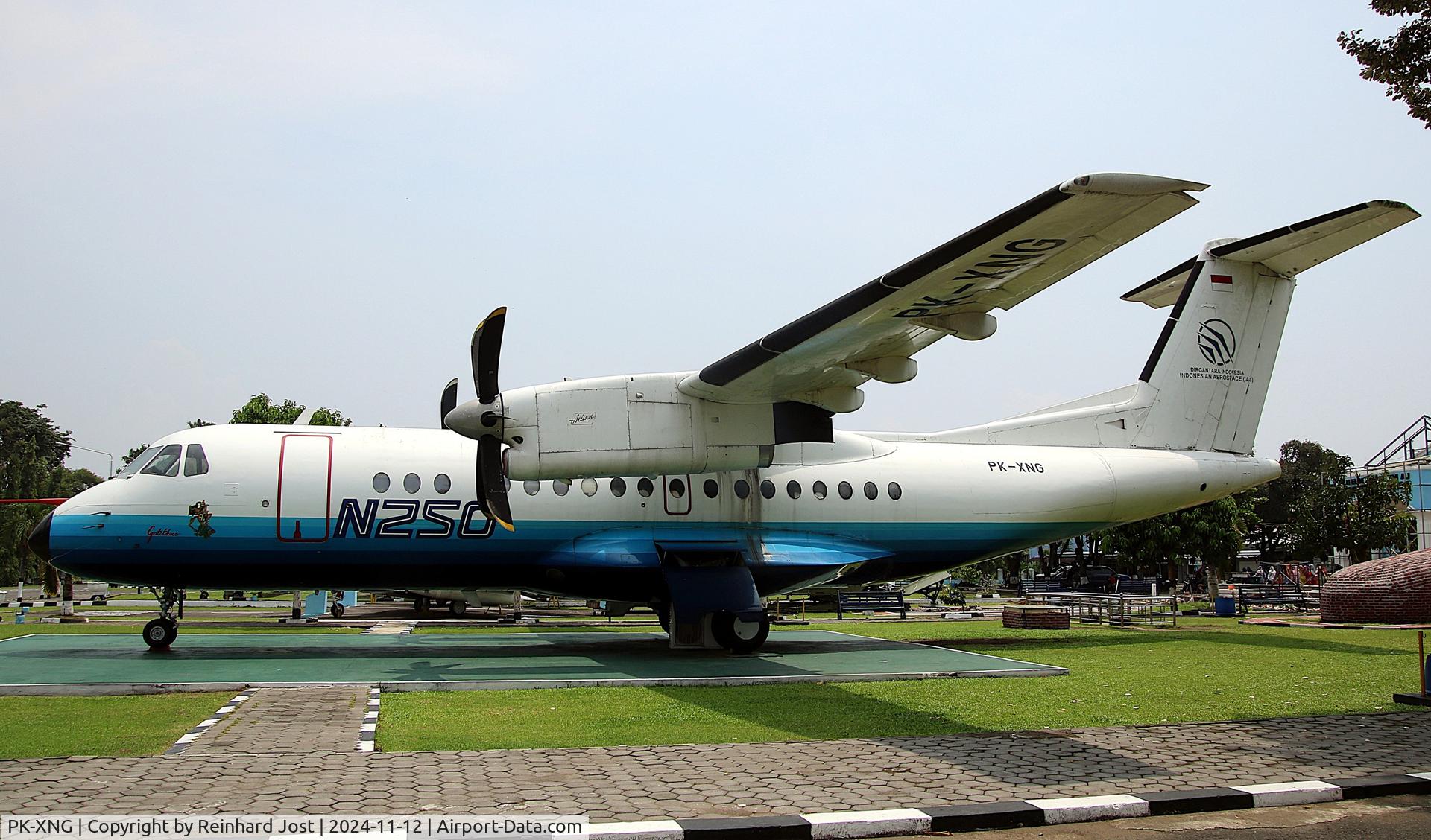 PK-XNG, 1995 IPTN N250-50 C/N PA-1, Named Gatotkoco (a mythological figure out of the Mahabharata-Epos) the N250-50 prototype found its way to the Dirgantara Mandala Museum at Yogyakarta, Indonesia
