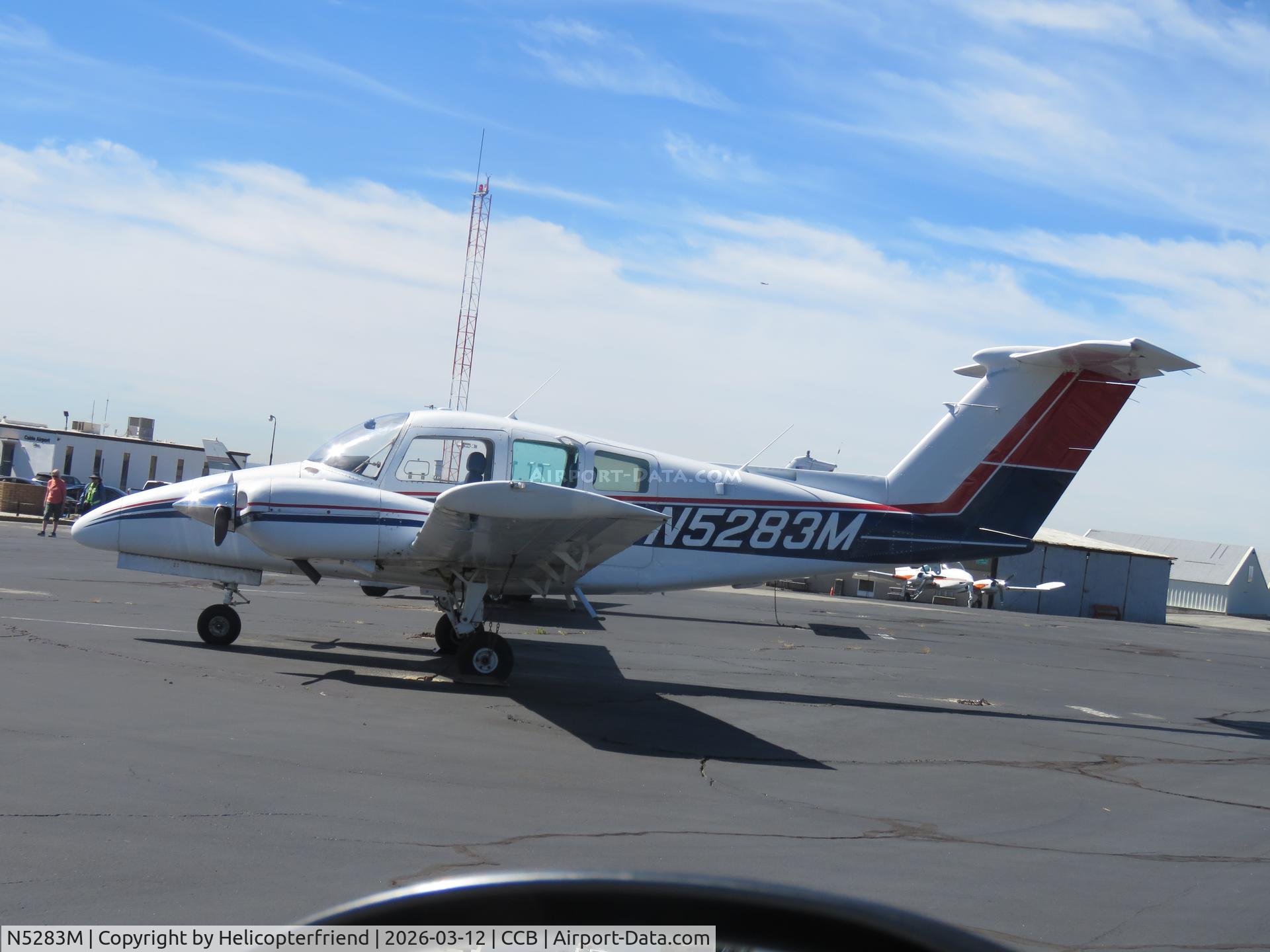 N5283M, 1978 Beech 76 Duchess C/N ME-25, Parked near Admin Bldg