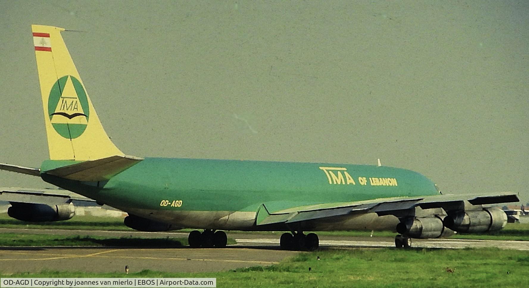 OD-AGD, 1965 Boeing 707-323C C/N 18939, ex-slide