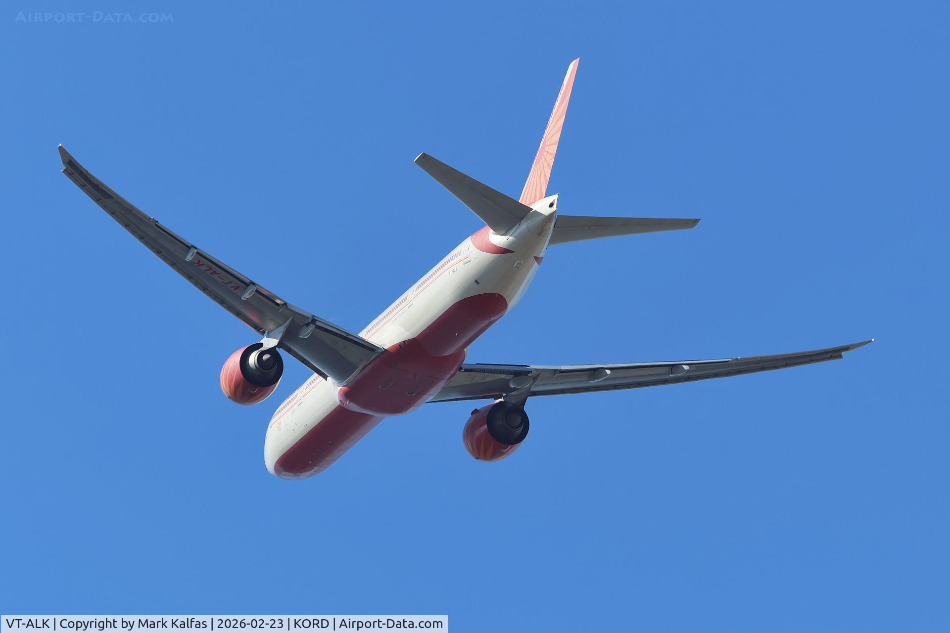 VT-ALK, 2007 Boeing 777-337/ER C/N 36309, B77L Air India Boeing 777-337/ER VT-ALK departing 28R KORD