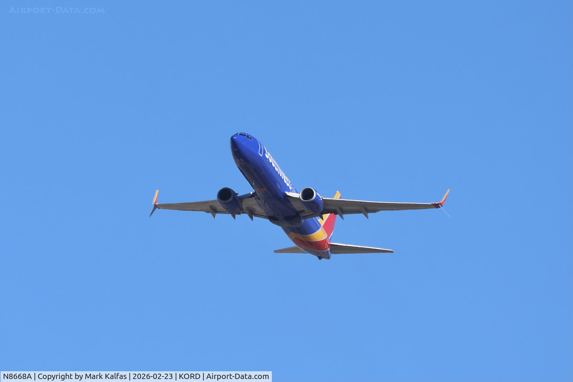 N8668A, 2015 Boeing 737-8H4 C/N 36903, B738 Southwest Boeing 737-8H4 N8668A departing 28R KORD