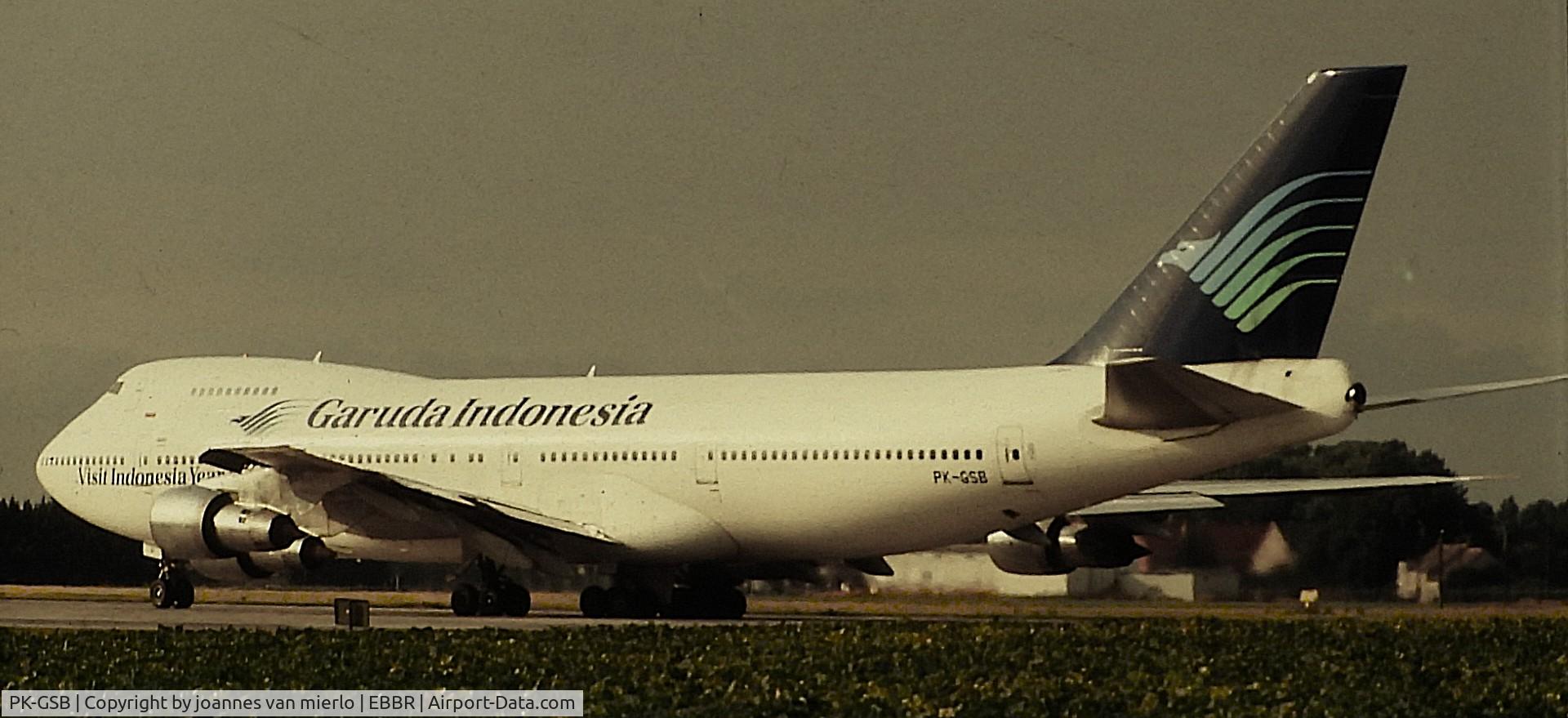 PK-GSB, 1980 Boeing 747-2U3B C/N 22247, ex-slide