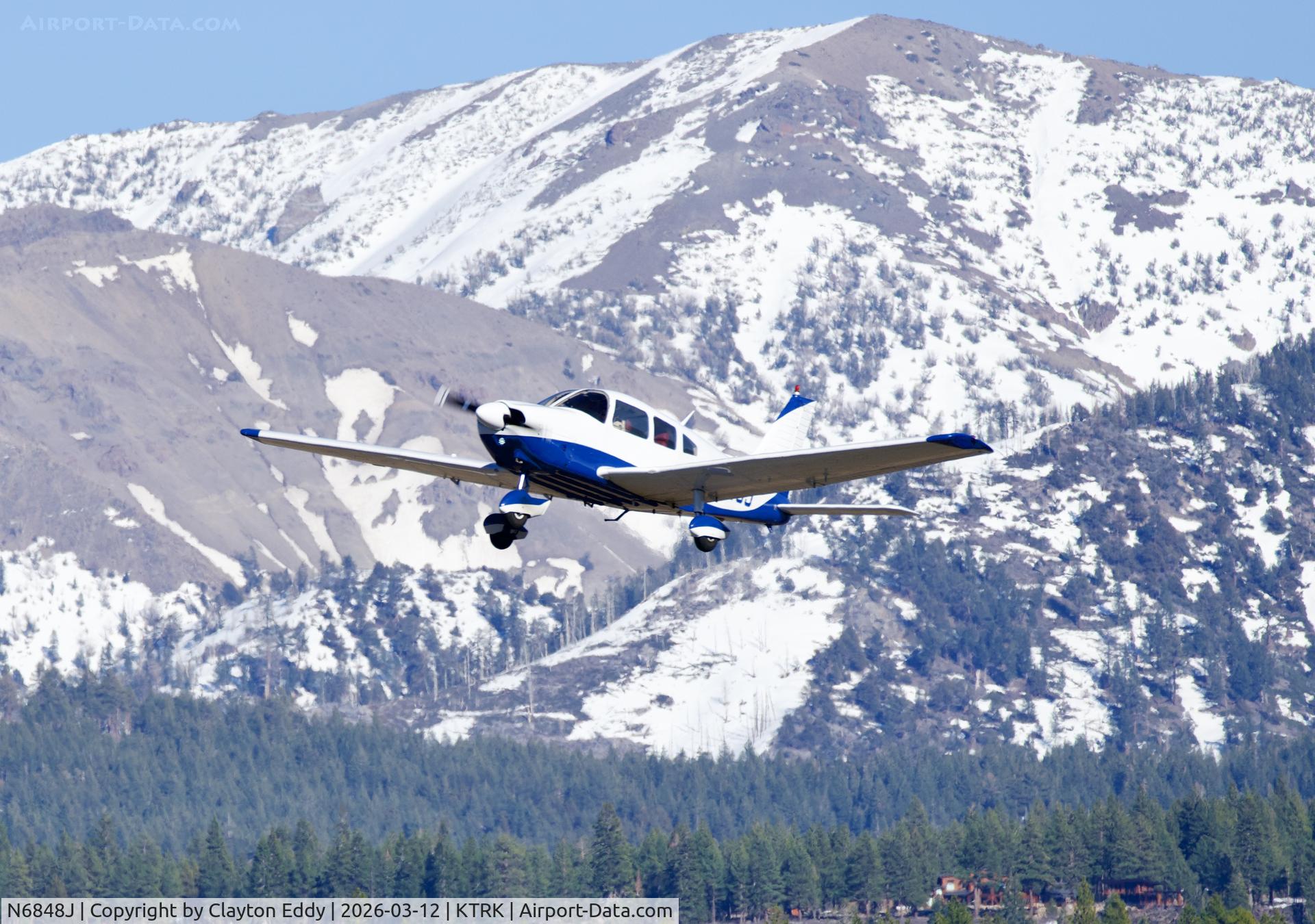 N6848J, 1976 Piper PA-28-181 Archer II C/N 28-7690409, Truckee Tahoe airport in California 2026