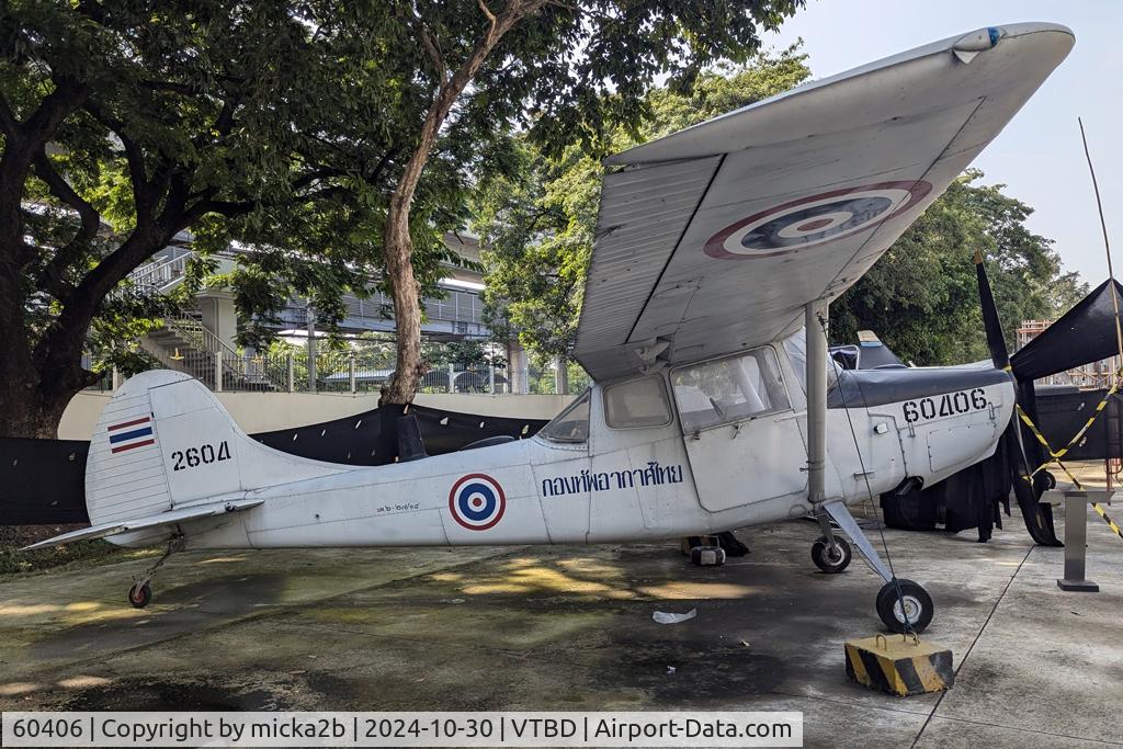 60406, 1951 Cessna O-1A Bird Dog C/N 23059, Preserved. Delivered at Royal Thaï Air Force from Philippines Air Force in 1972