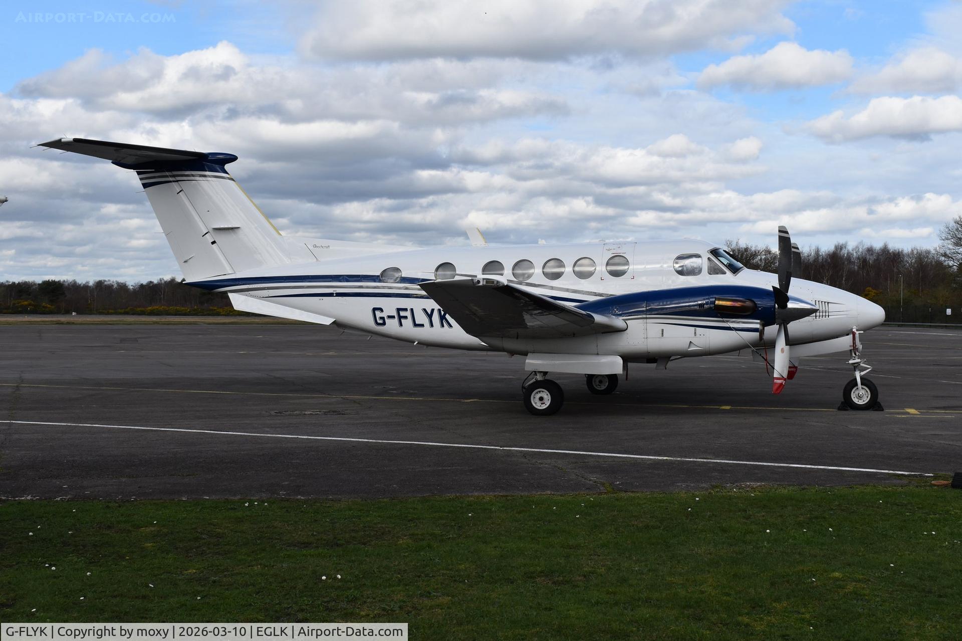 G-FLYK, 1981 Beech B200 King Air King Air C/N BB-921, Beech B200 King Air at Blackbushe.