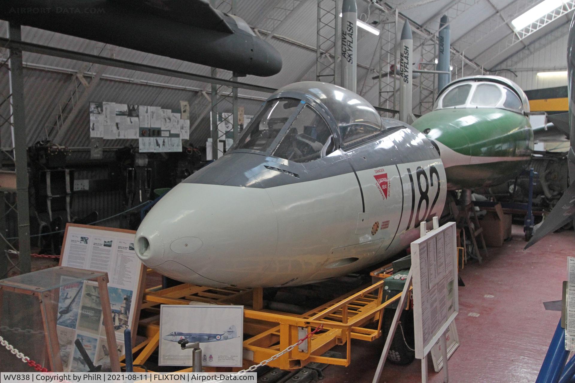 WV838, 1954 Hawker Sea Hawk FGA.6 C/N 6083, WV838 1954 Hawker Sea Hawk FGA6 RN Norfolk & Suffolk Aviation Museum Flixton 