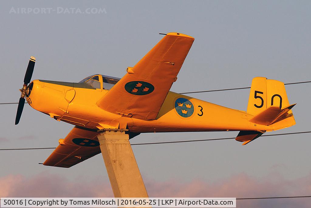 50016, 1952 Saab 91B Safir C/N 91.216, Since 1987 installed at the motorway E4 outside Linköping