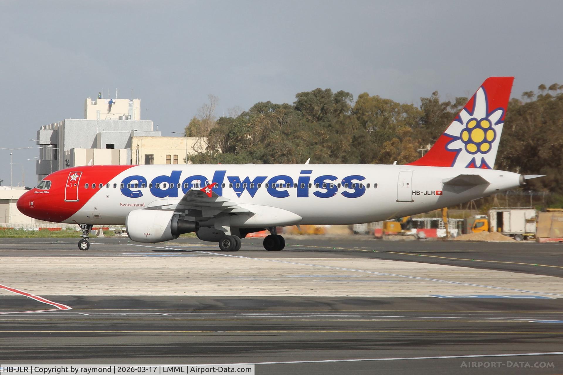 HB-JLR, 2012 Airbus A320-214 C/N 5037, Edelweiss Air Airbus A320-214 reg HB-JLR taxiing into it's stand after arriving in Malta.