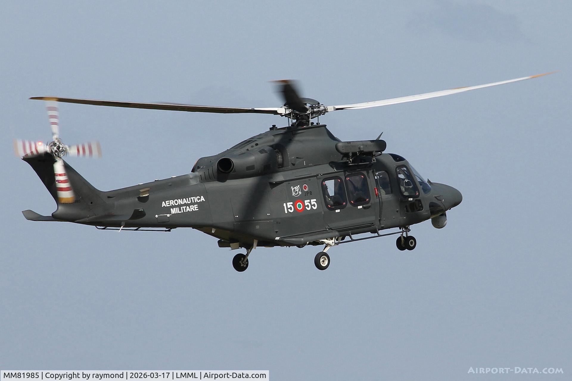 MM81985, 2020 AgustaWestland AW 139M C/N 31906, AgustaWestland AW139 reg MM81985/15-55 of Italian Air Force climbing from No7Park in Malta.