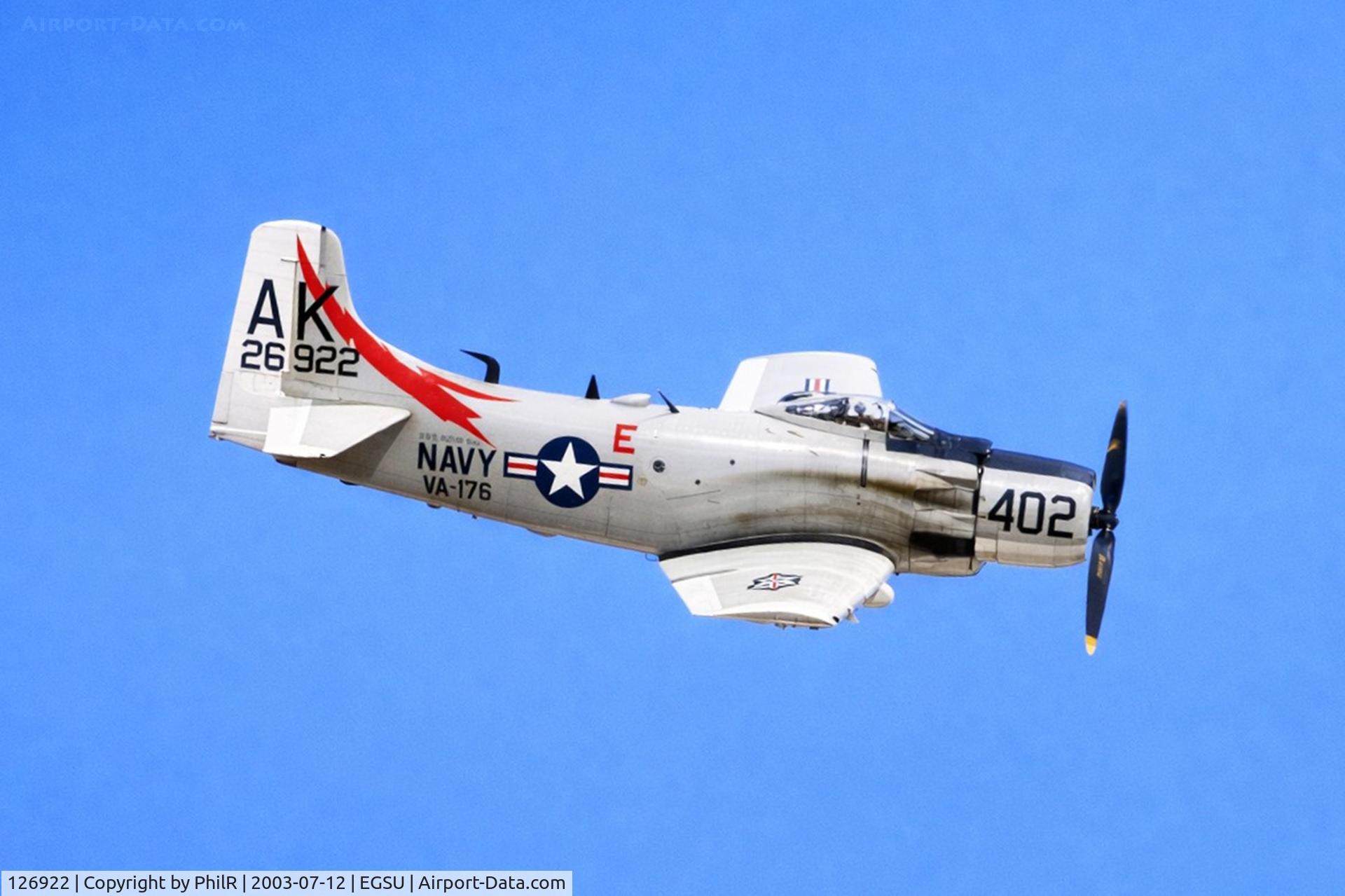 126922, 1948 Douglas A-1D Skyraider (AD-4NA) C/N 7722, 126922 (G-RAID, G-RADR) 1948 Douglas AD4-NA Skyraider USN Duxford 