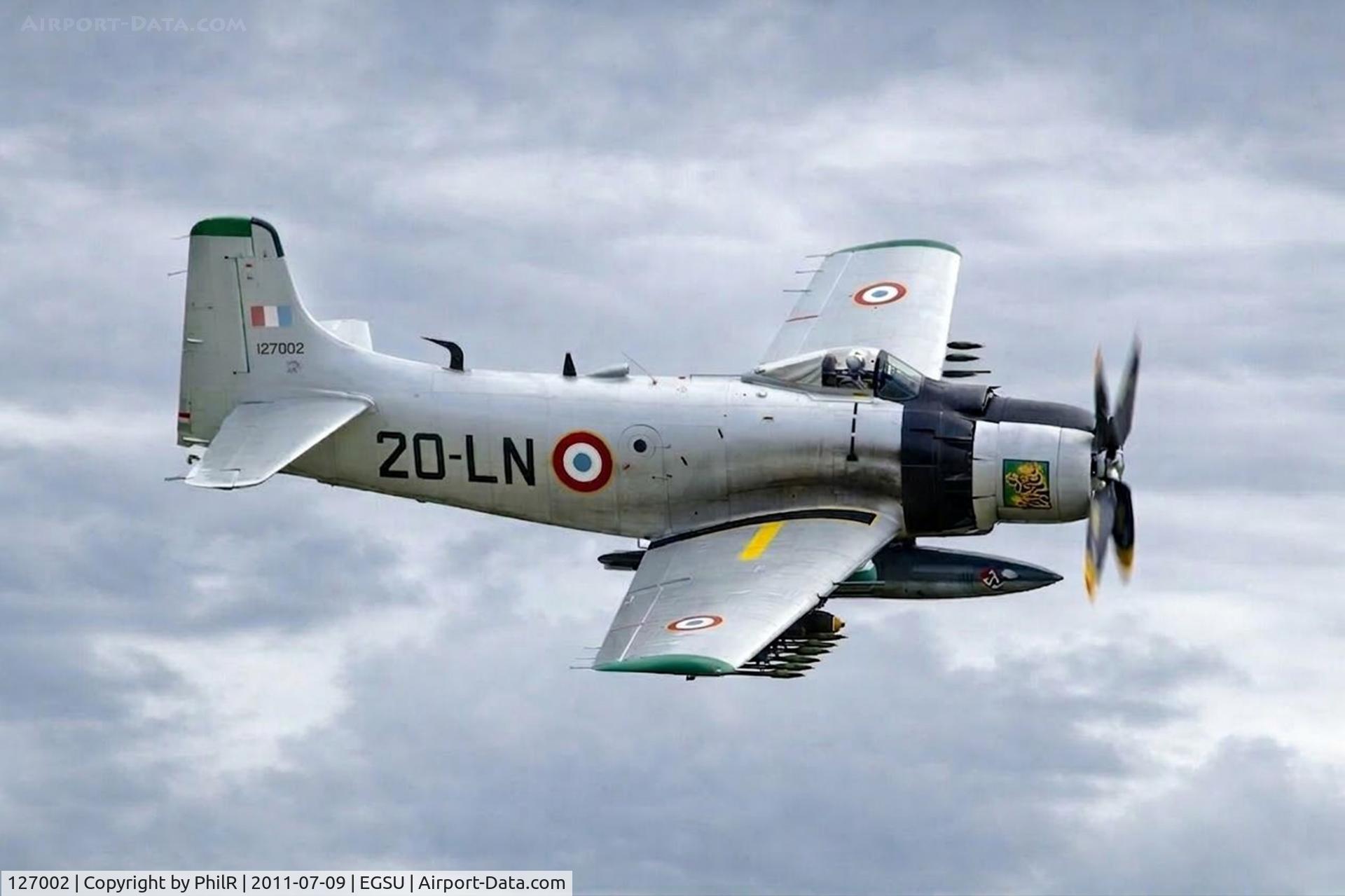 127002, Douglas AD-4N Skyraider C/N 7802, 127002 (F-AZHK) 1951 Douglas AD-4N Skyraider USN Flying Legends Duxford 